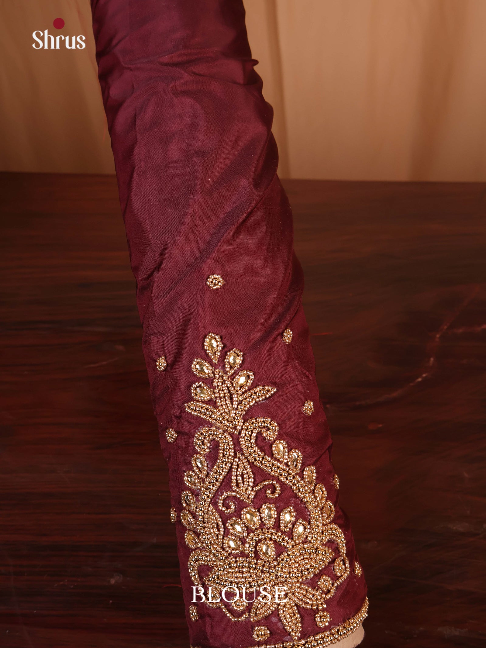 Brown - Aari Blouse - Shop on Shrus.com