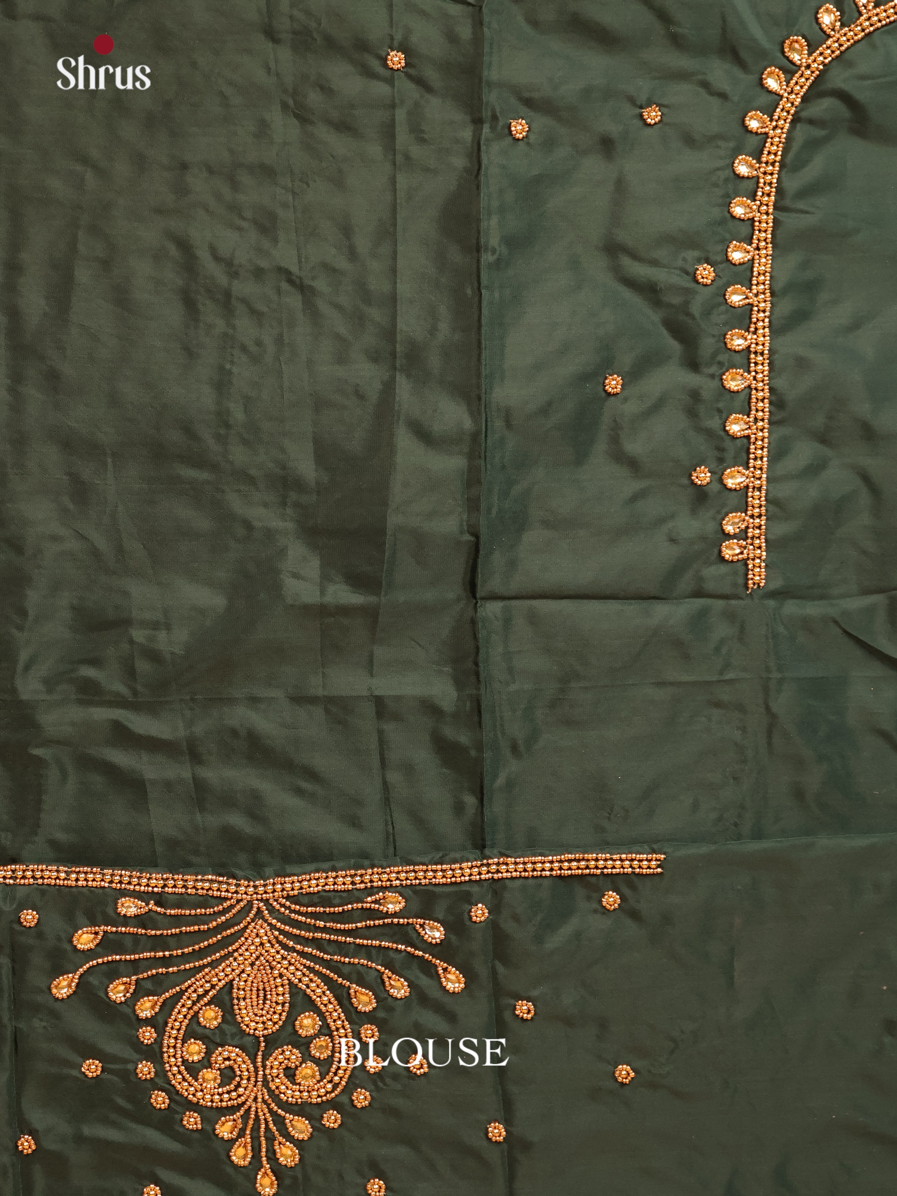 Dark Green- Aari Blouse - Shop on Shrus.com
