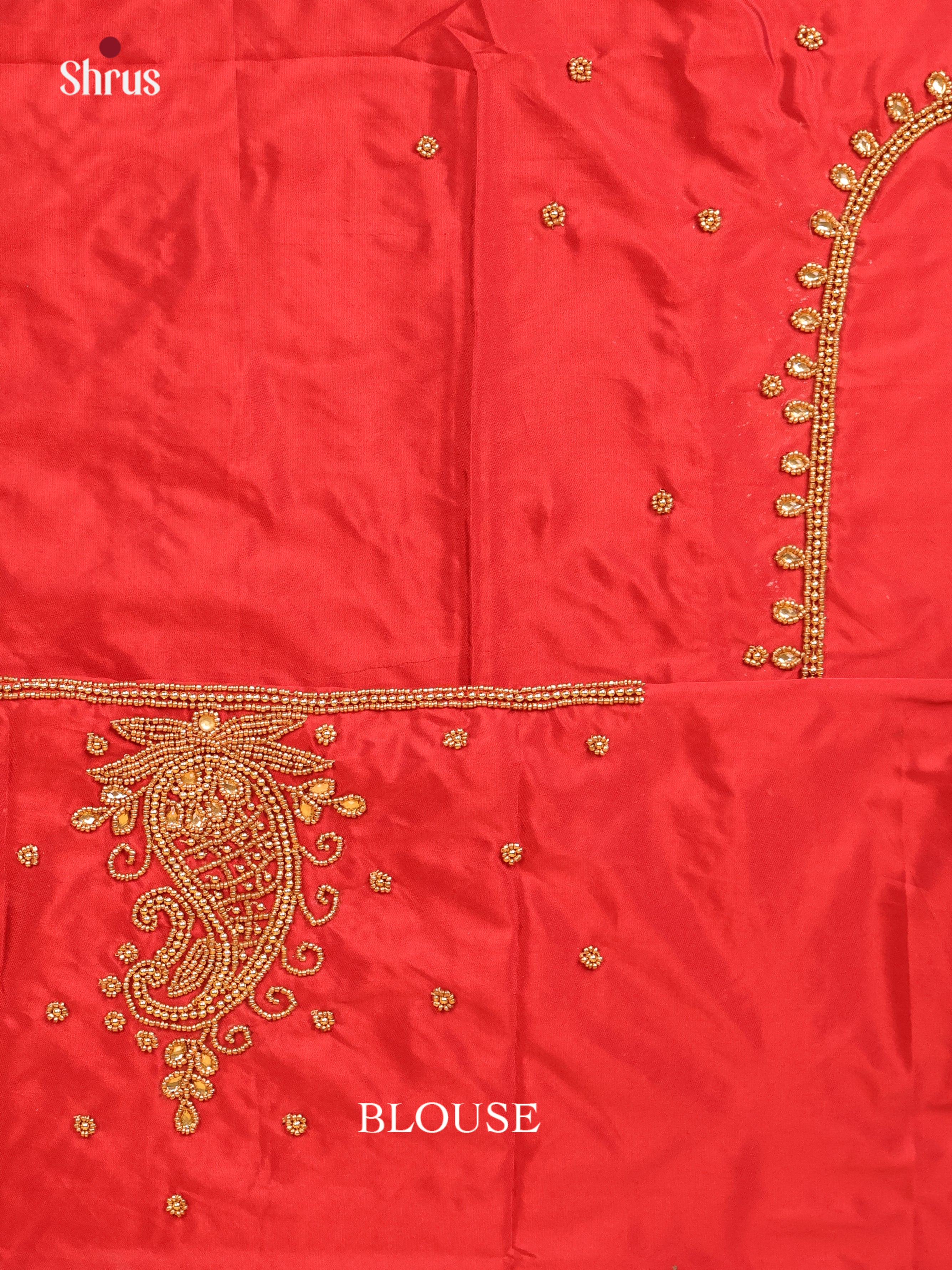 Red- Aari Blouse - Shop on Shrus.com