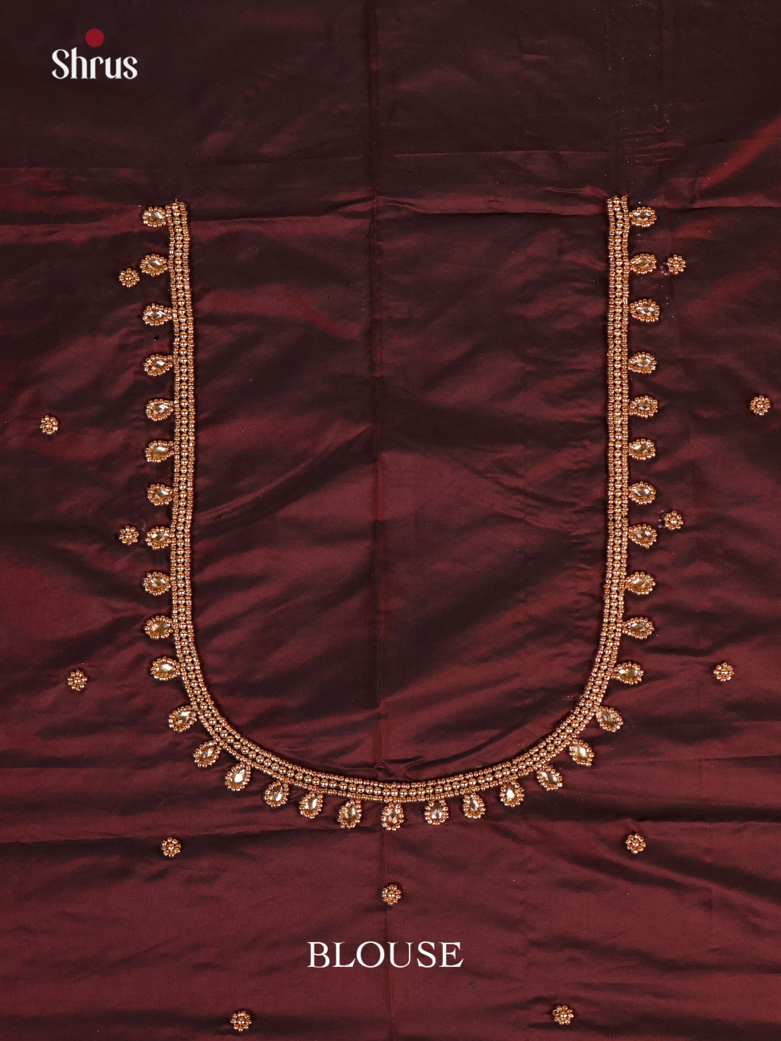 Brown - Aari Blouse - Shop on Shrus.com