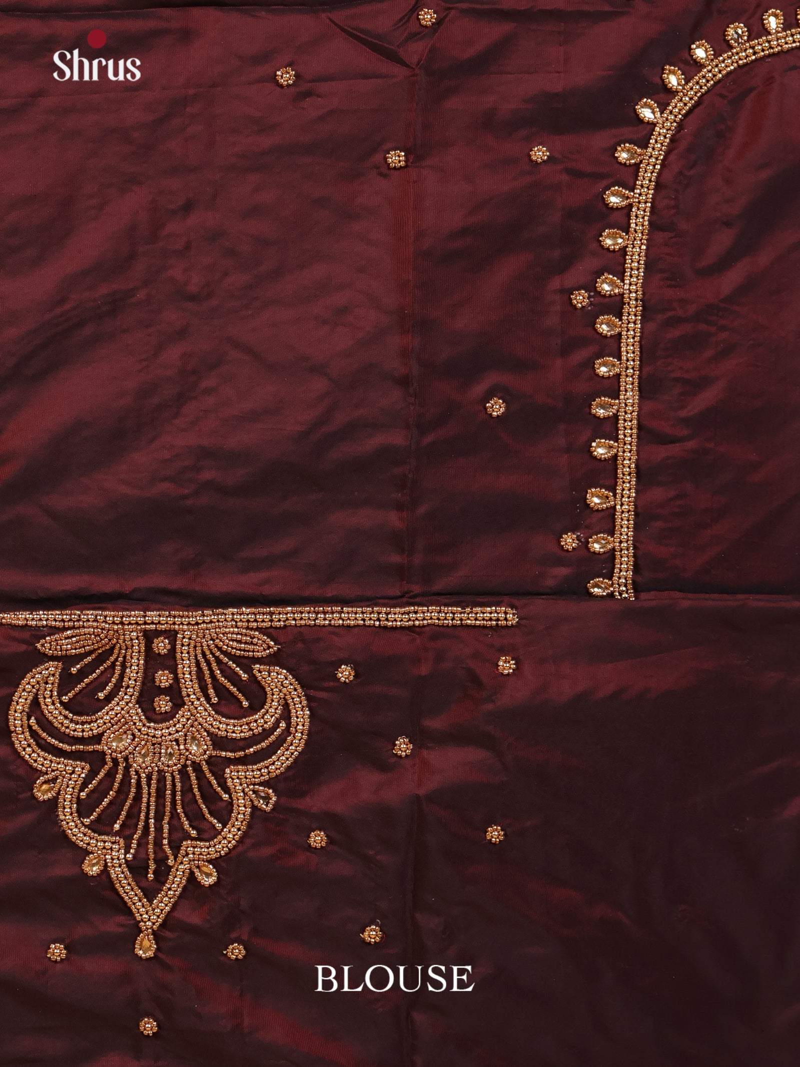 Brown - Aari Blouse - Shop on Shrus.com