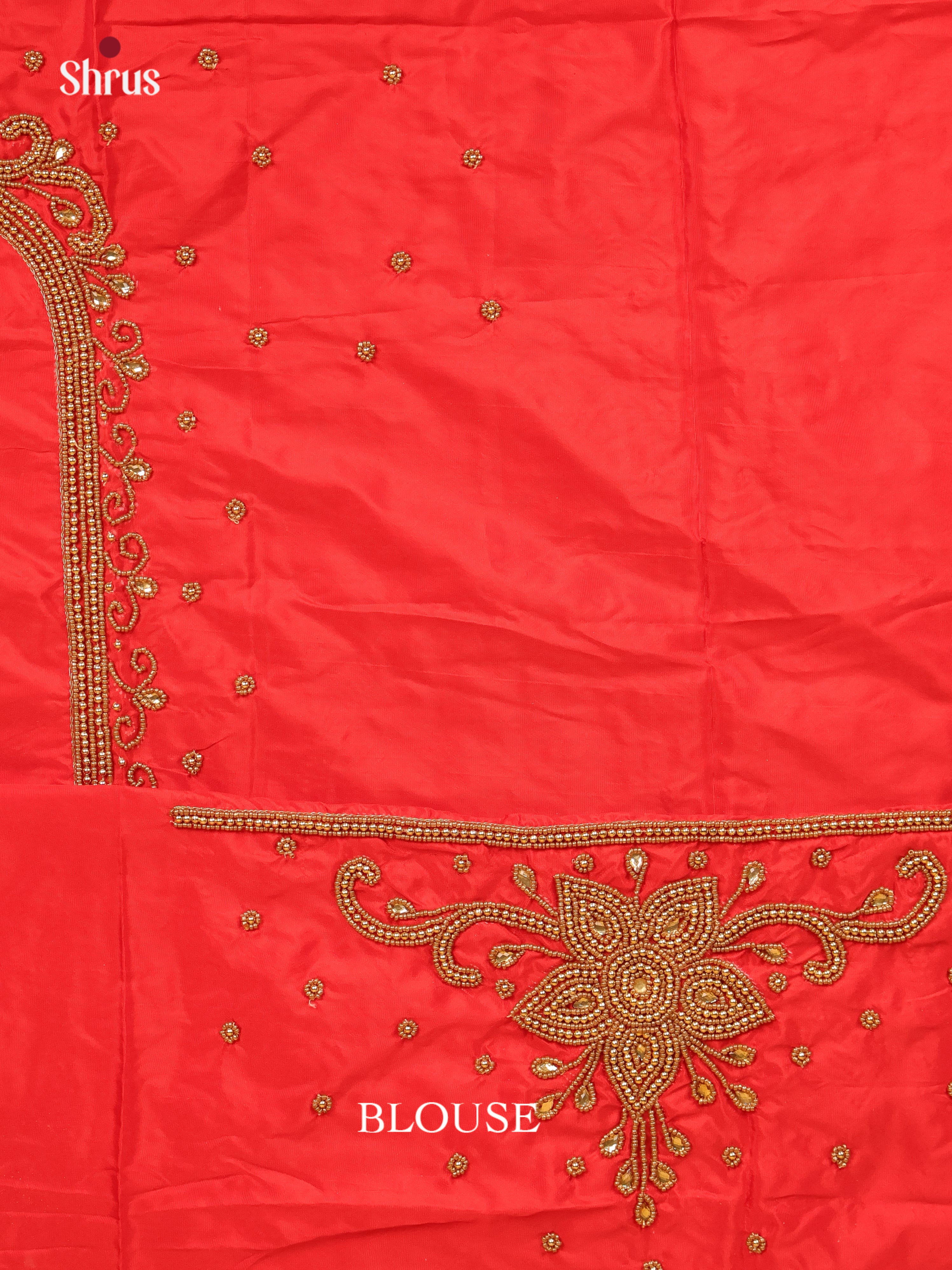 Red- Aari Blouse - Shop on Shrus.com