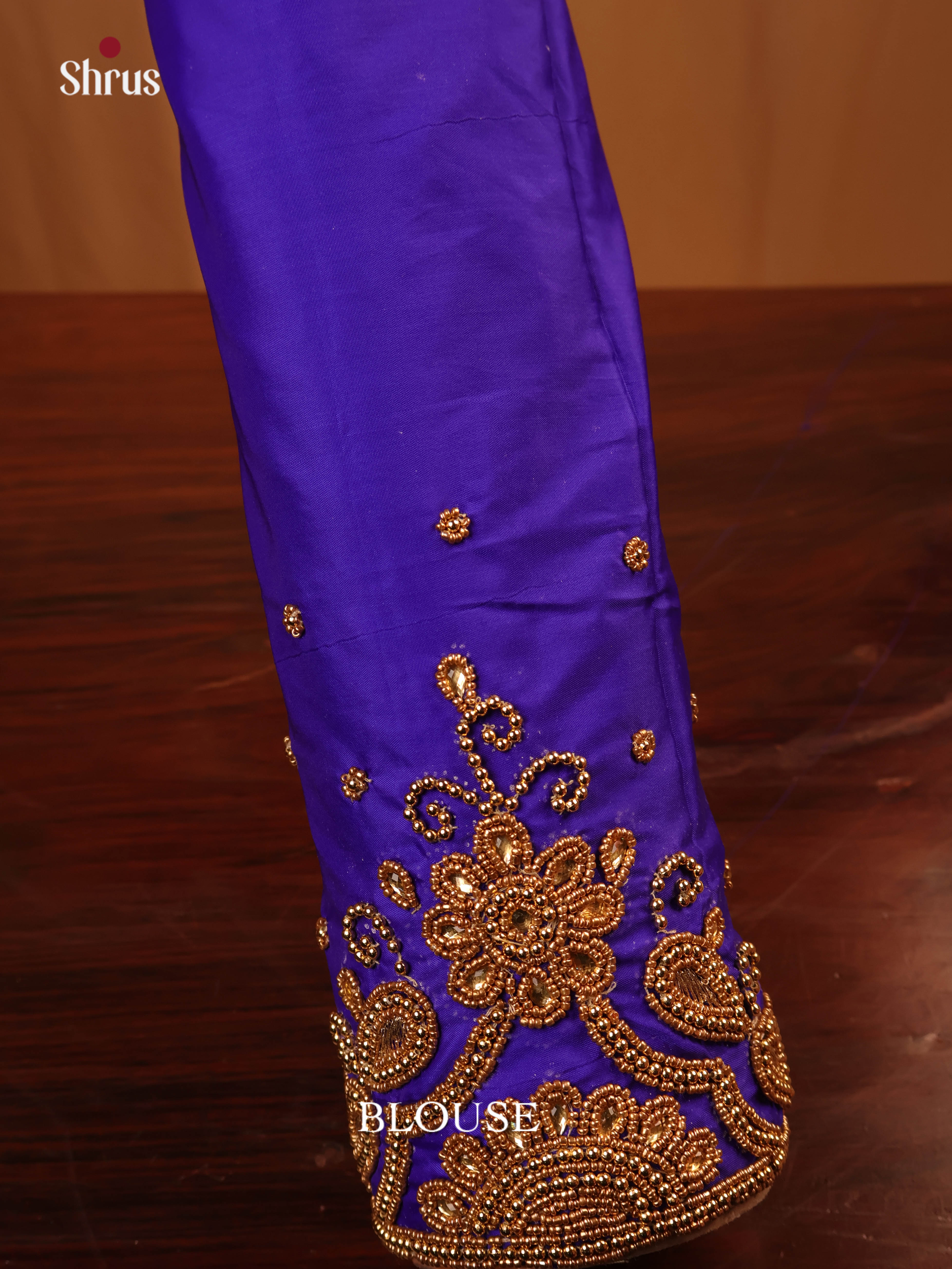 Blue- Aari Blouse - Shop on Shrus.com