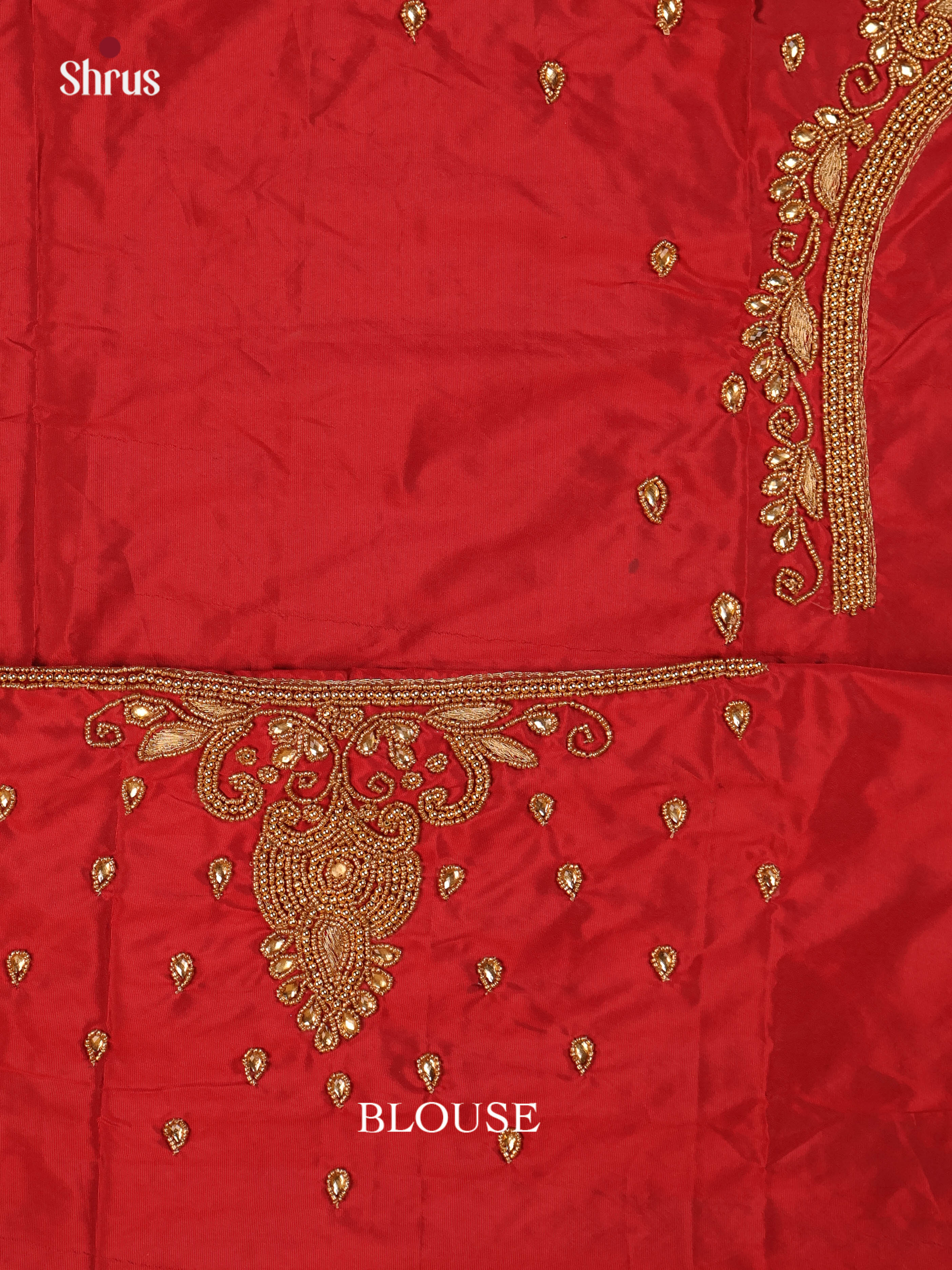 Red - Aari Blouse - Shop on Shrus.com