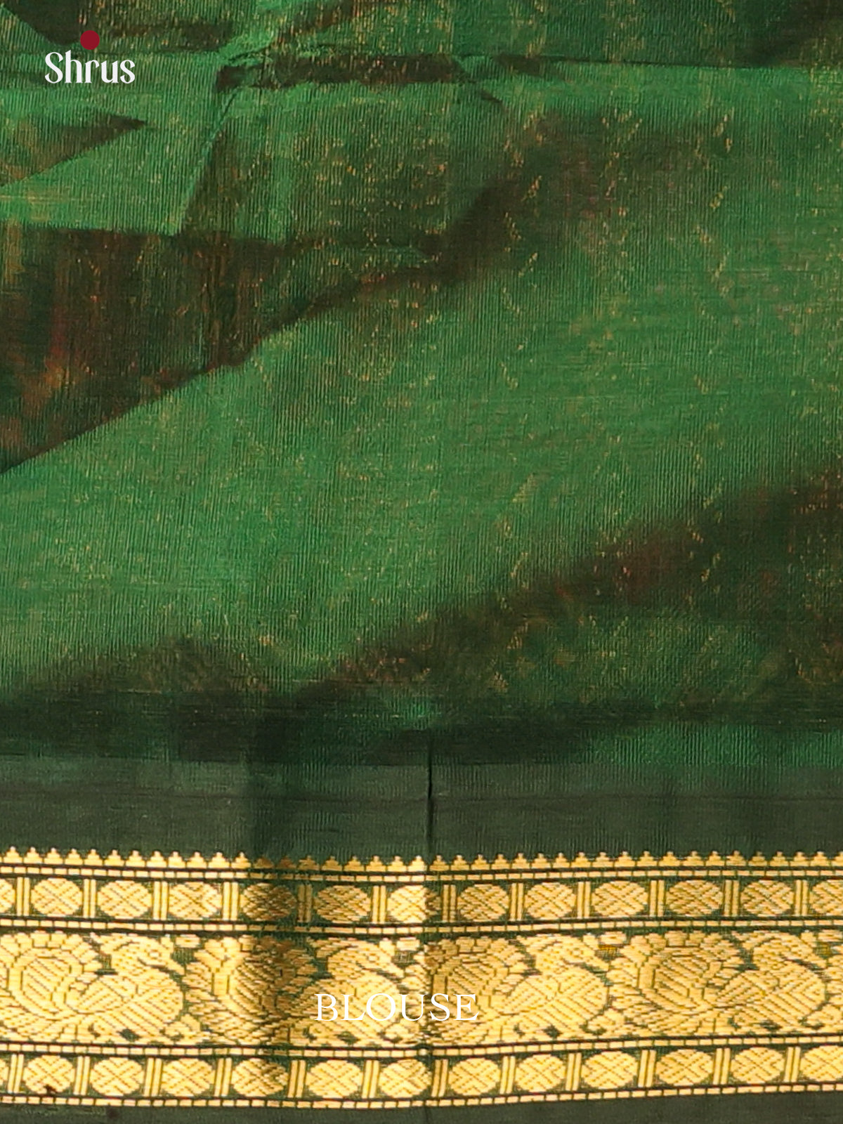 Pink & Green- Silk Cotton Saree - Shop on Shrus.com