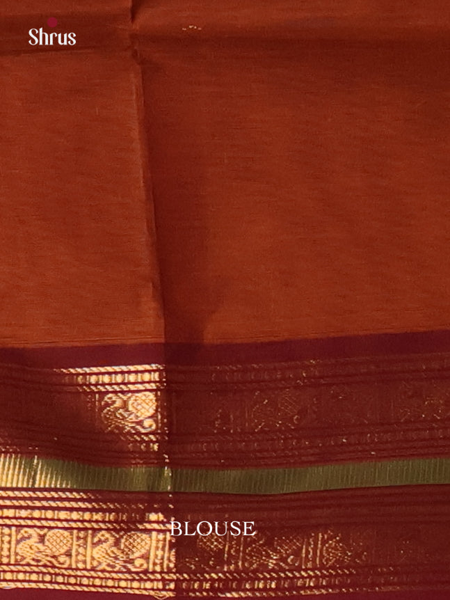 Brown & Maroon- Chettinad Cotton