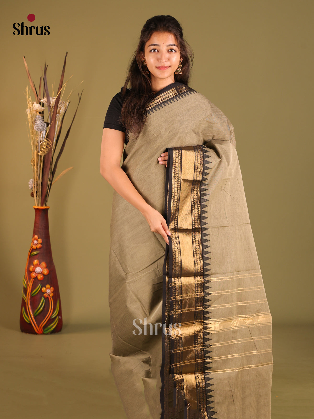 Brown & Black - Chettinad Cotton - Shop on Shrus.com