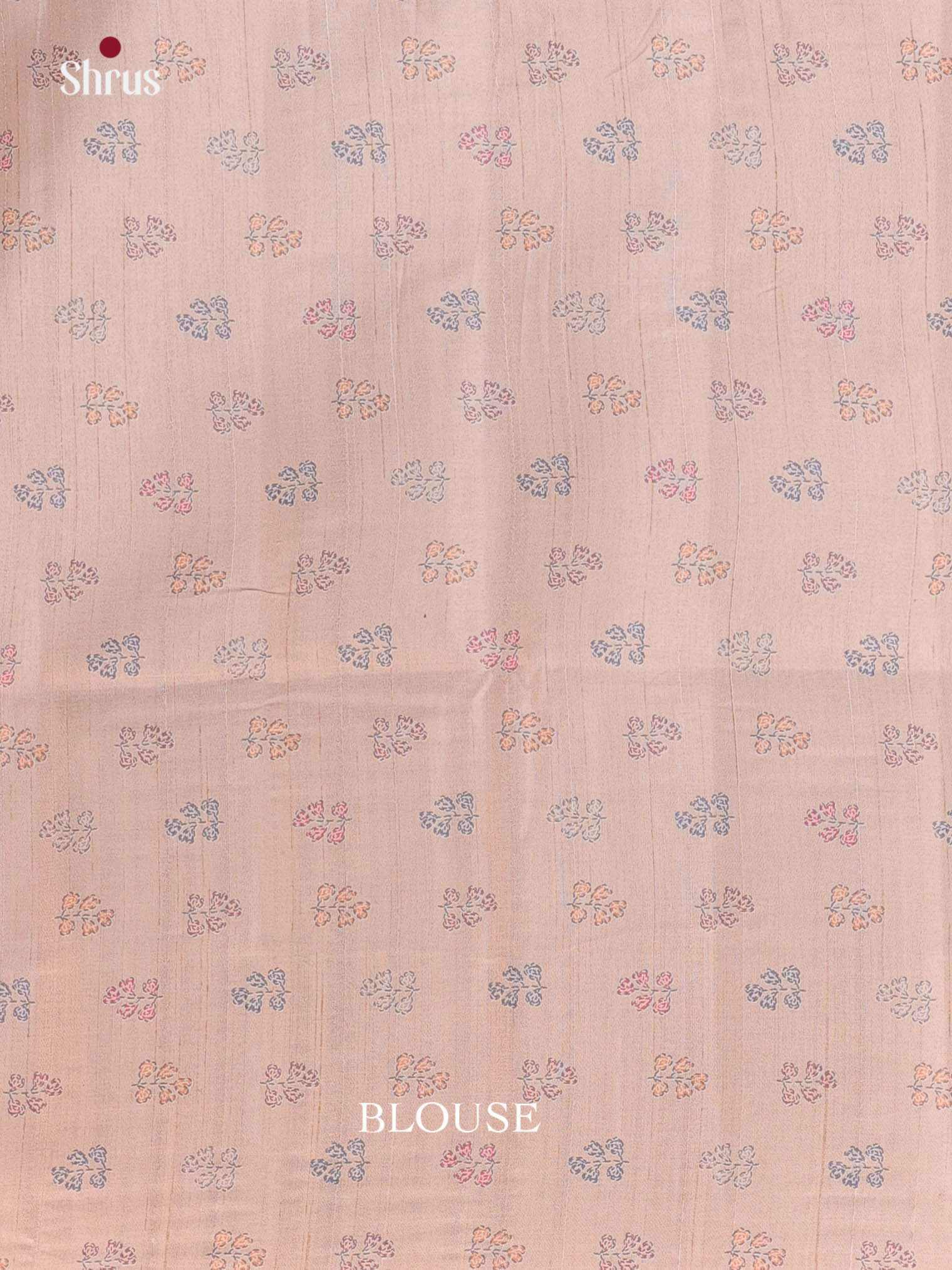 Peach - Printed Tussar Saree