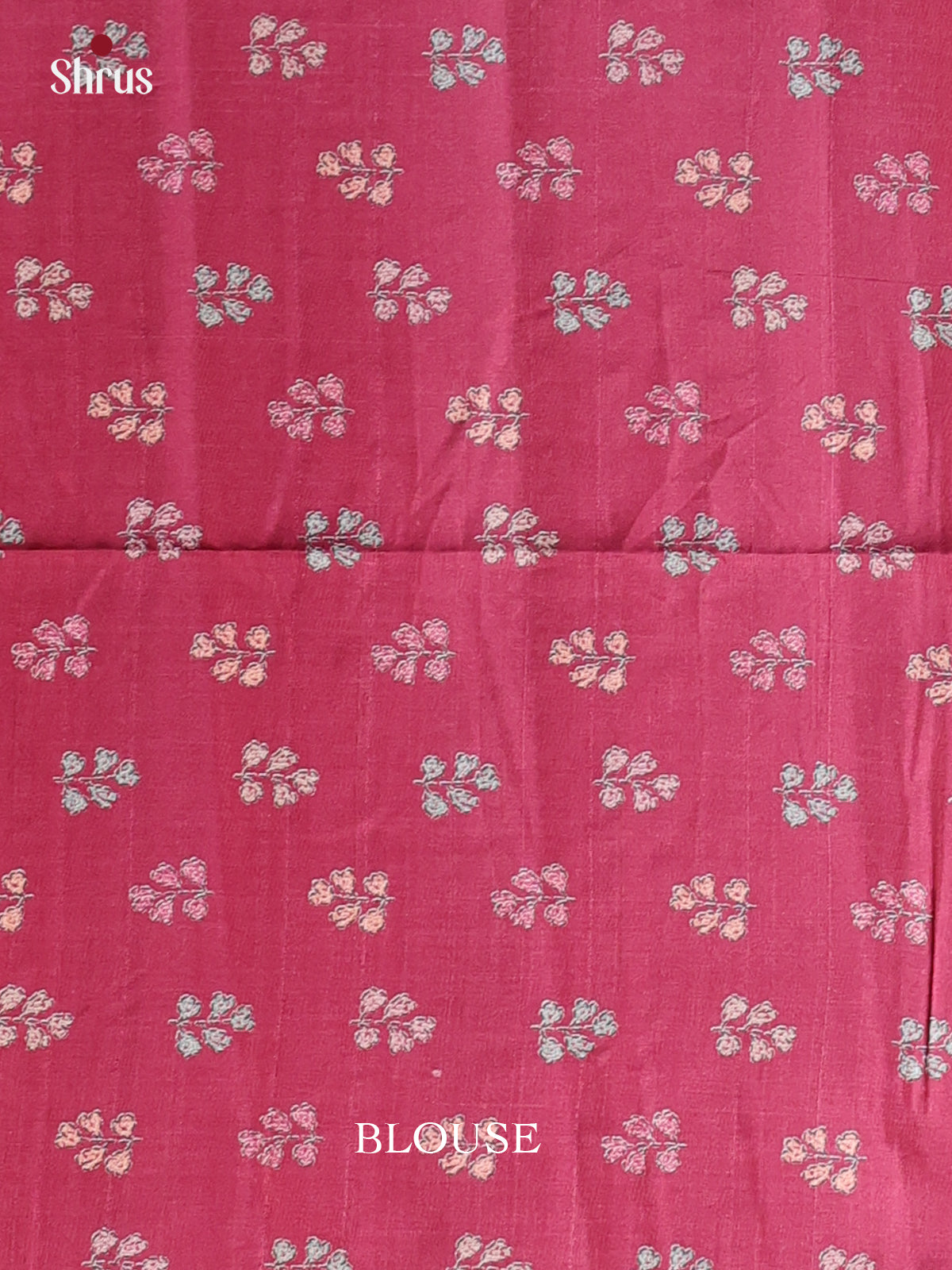 Maroon - Printed Tussar Saree