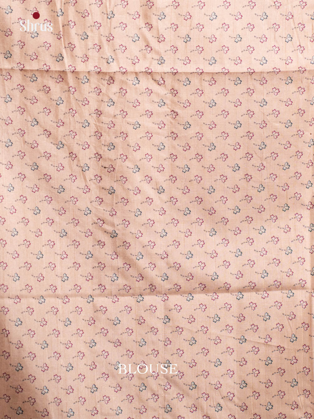 Peach - Printed Tussar Saree