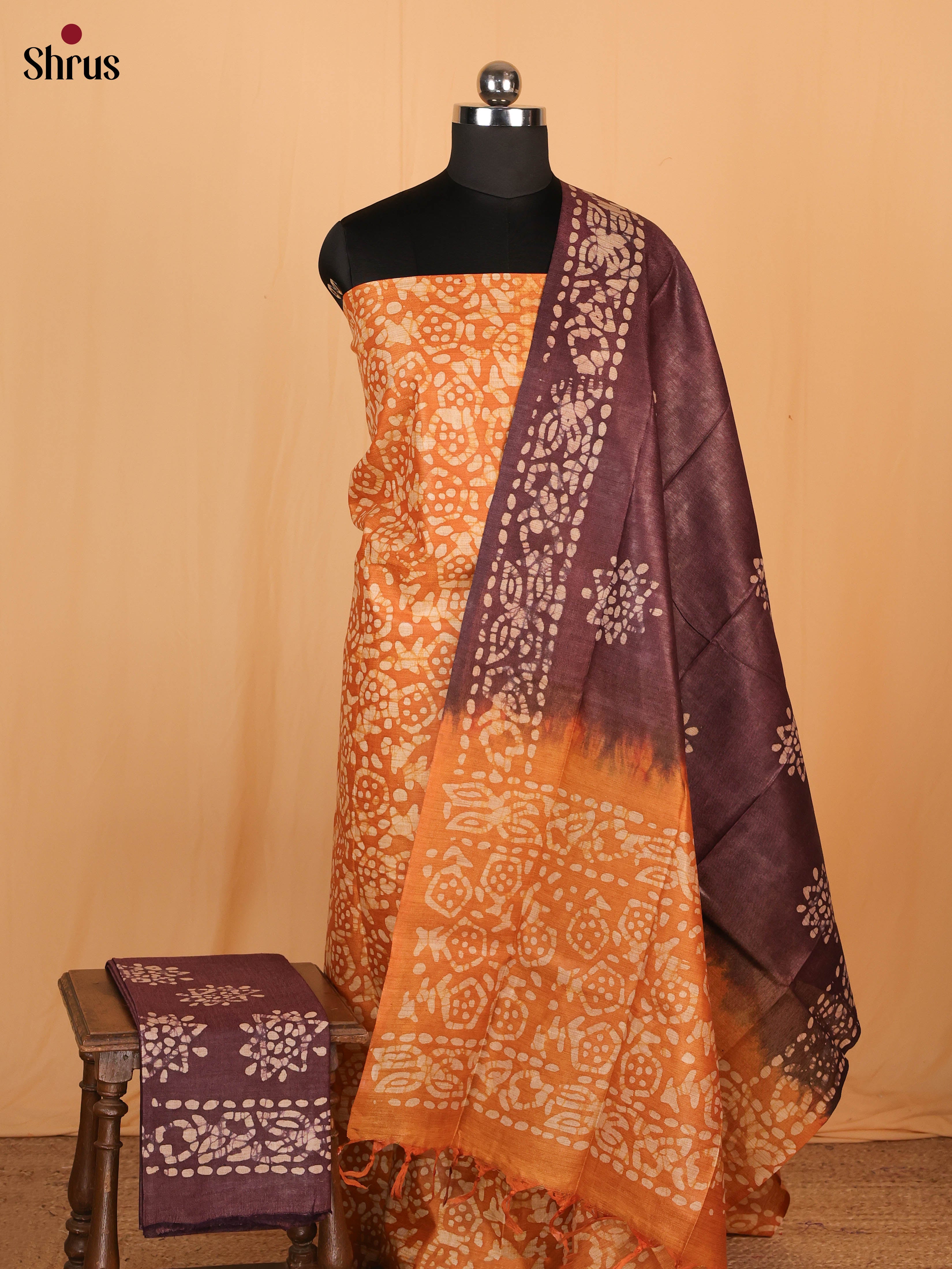 Orange & Brown - Bhatik salwar