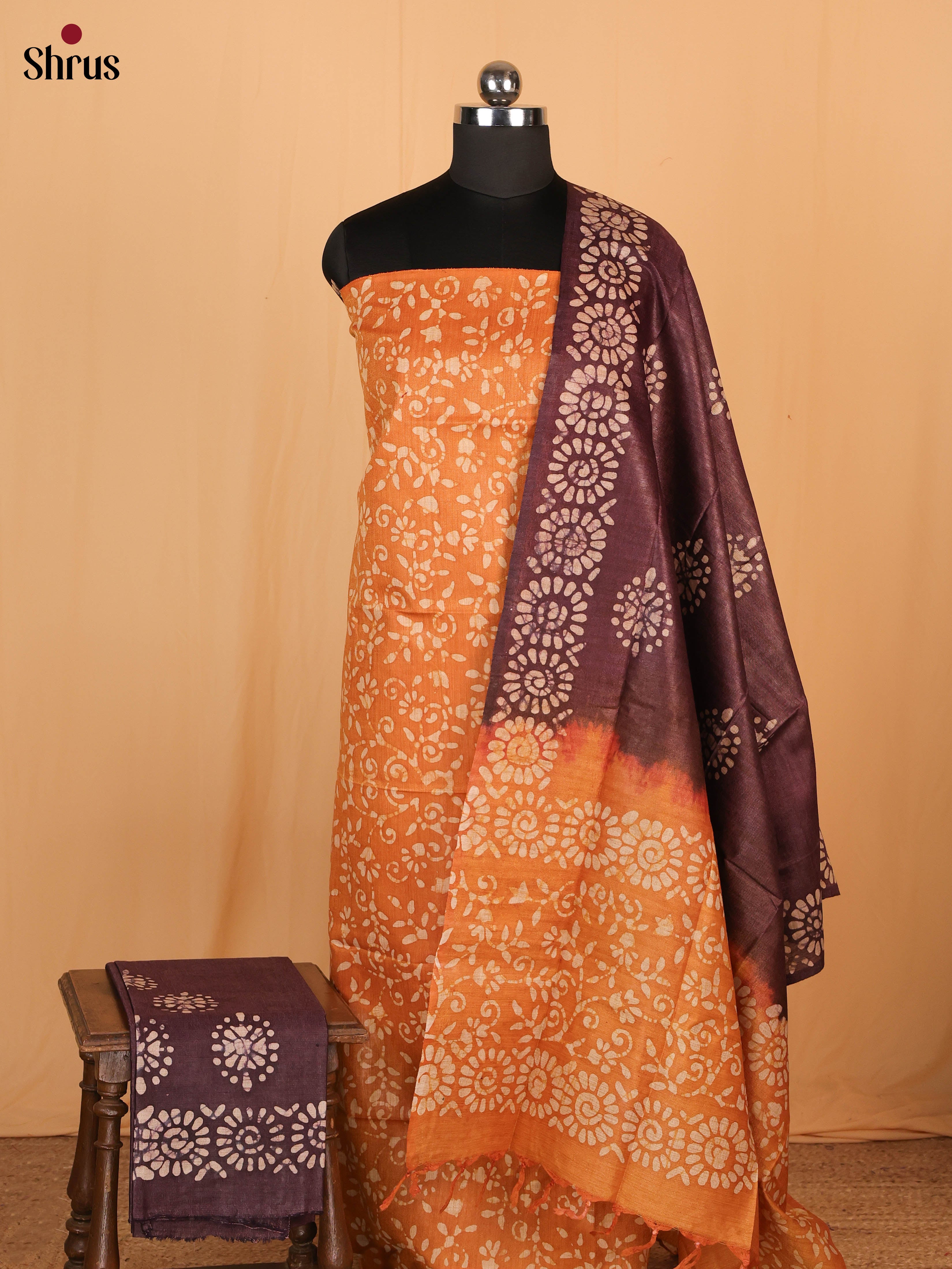 Orange & Brown - Bhatik salwar