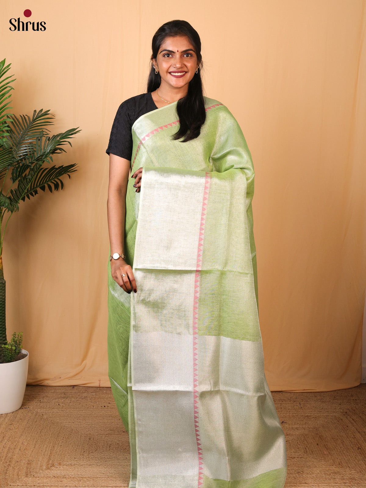 Green  - Linen Saree