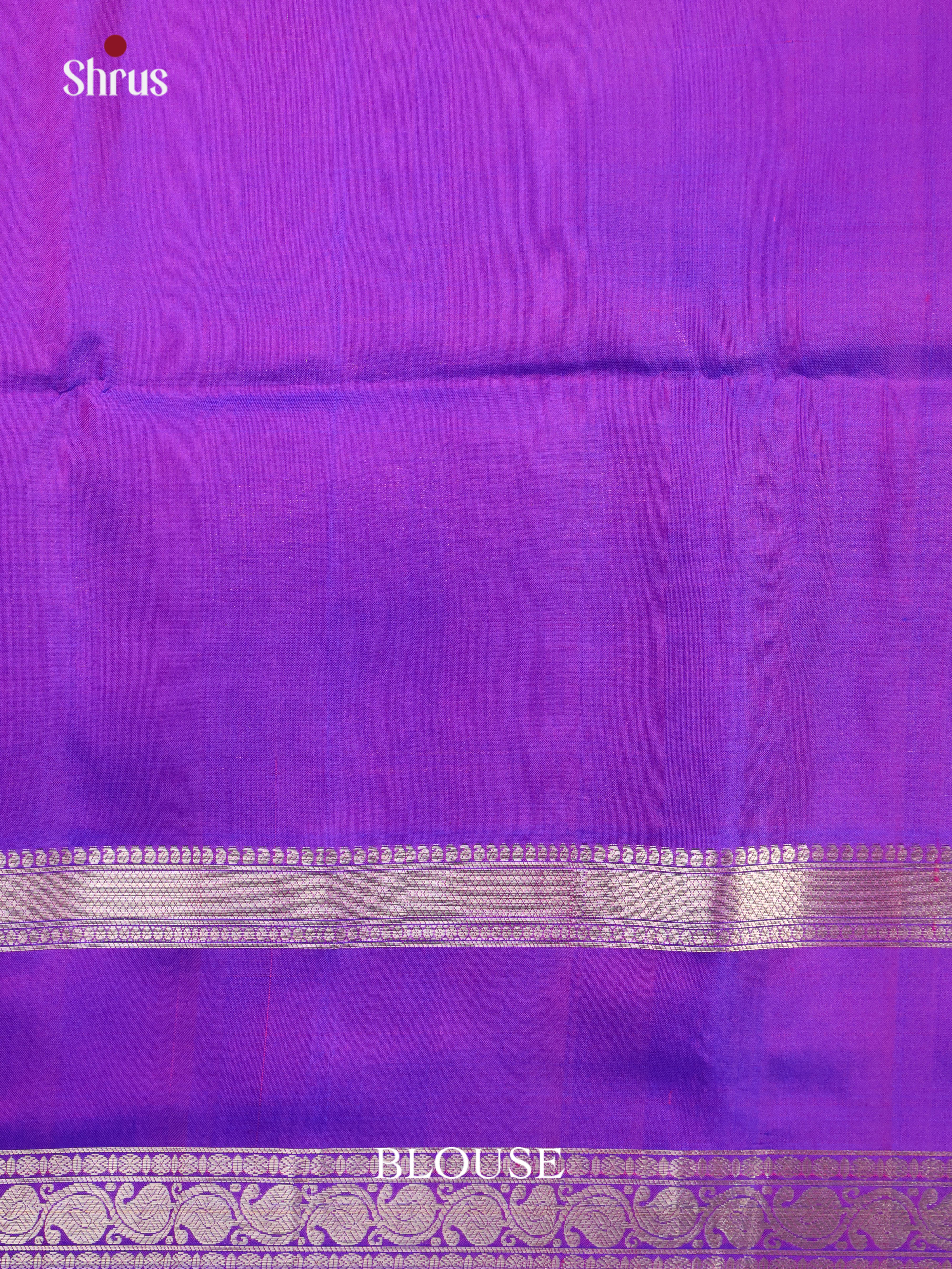 Orange  & Purple - Soft Silk Saree