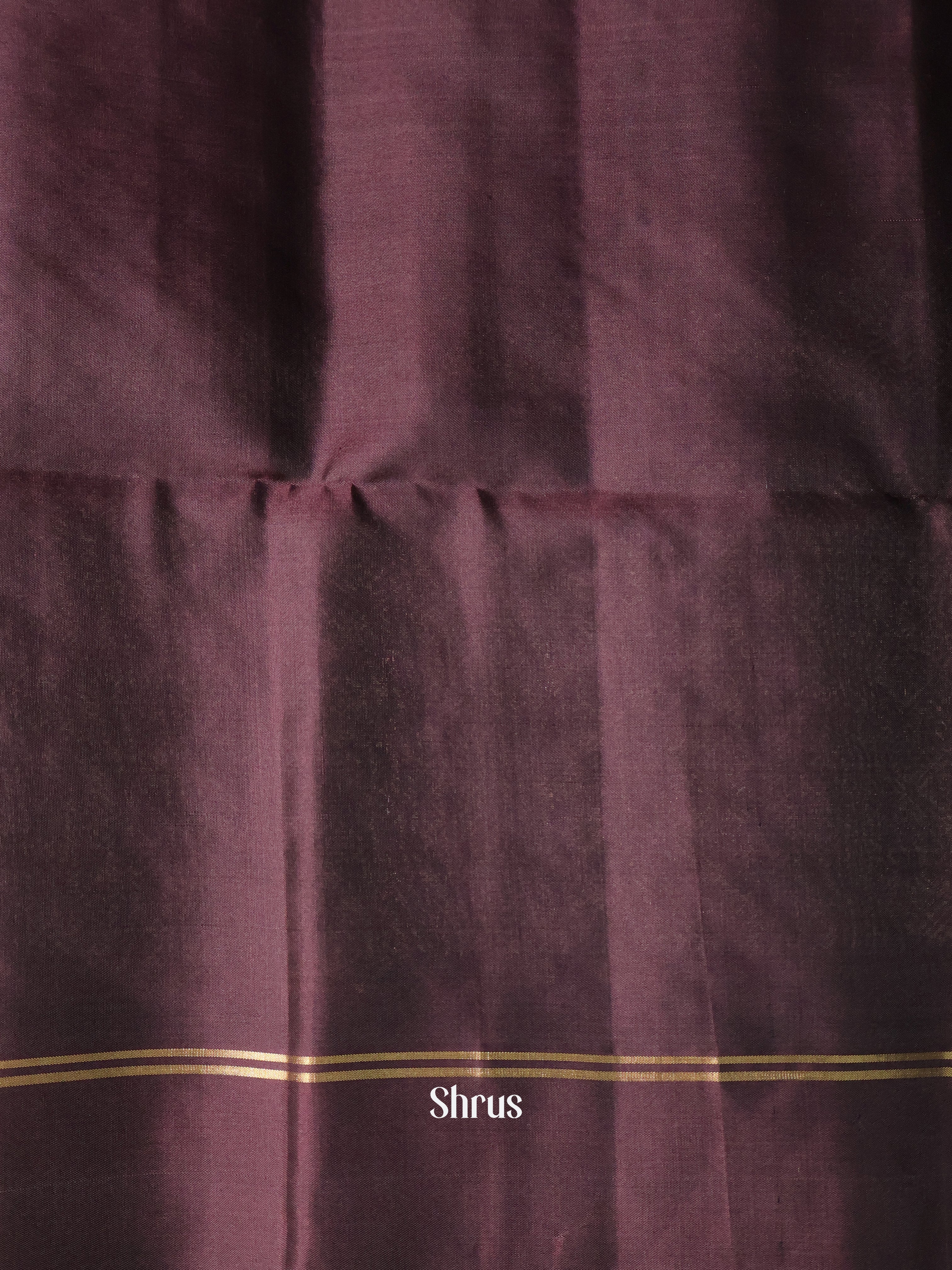 Grey & Brown - Soft Silk Saree