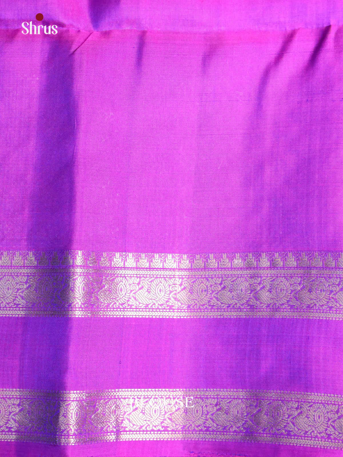 Double Shaded Green & Purple - Soft Silk Saree