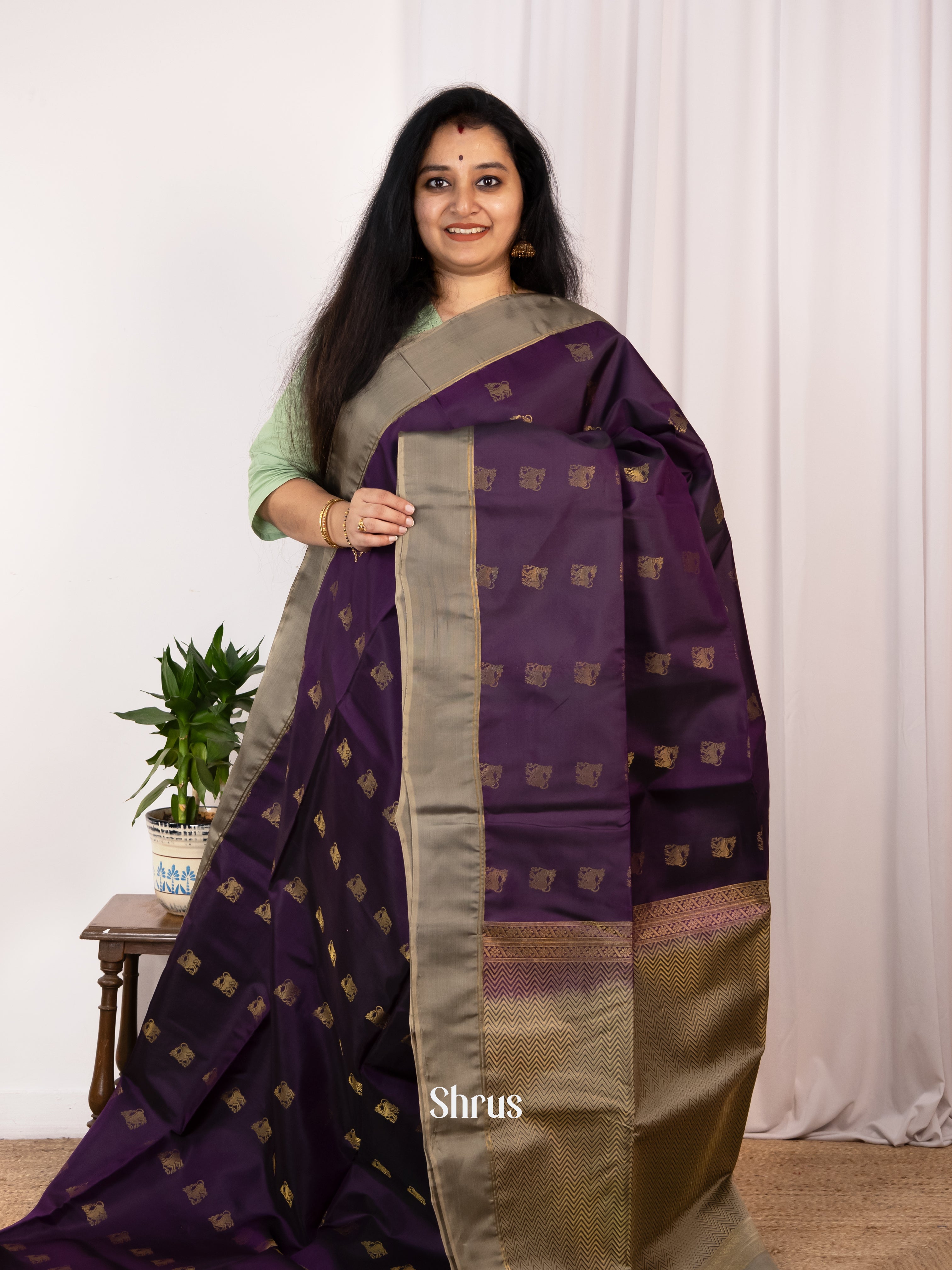 CKS26196 - Softsilk-halfpure Saree - Shop on Shrus.com