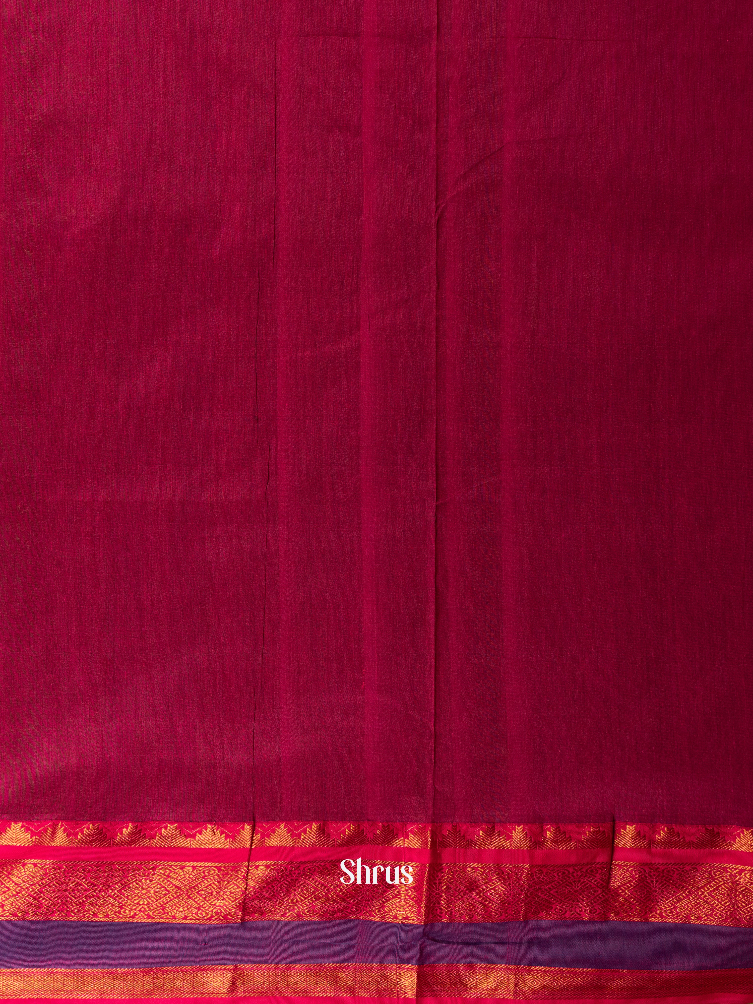 Mustard & Maroon- Kalyani Cotton Saree