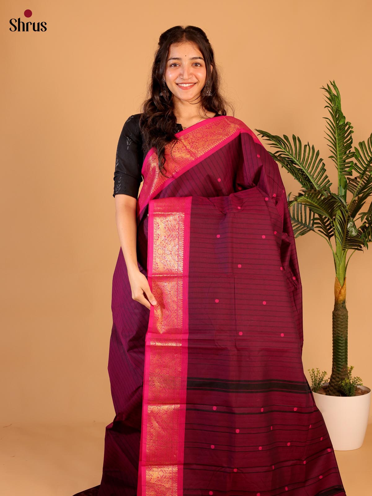 Purple & Pink - Chettinad Cotton Saree