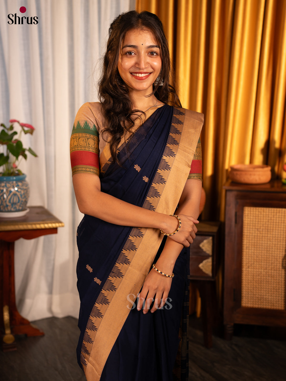 Blue - Chettinad Cotton Saree