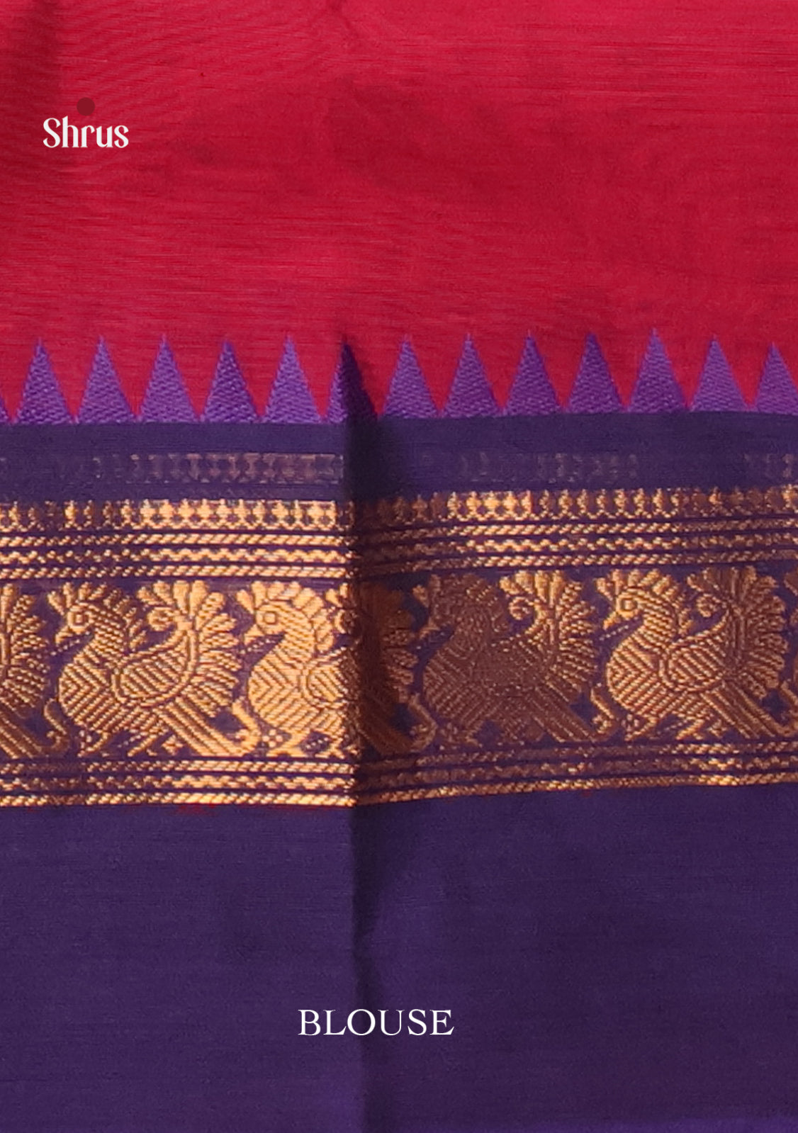 Maroon & Blue- Chettinad Cotton Saree