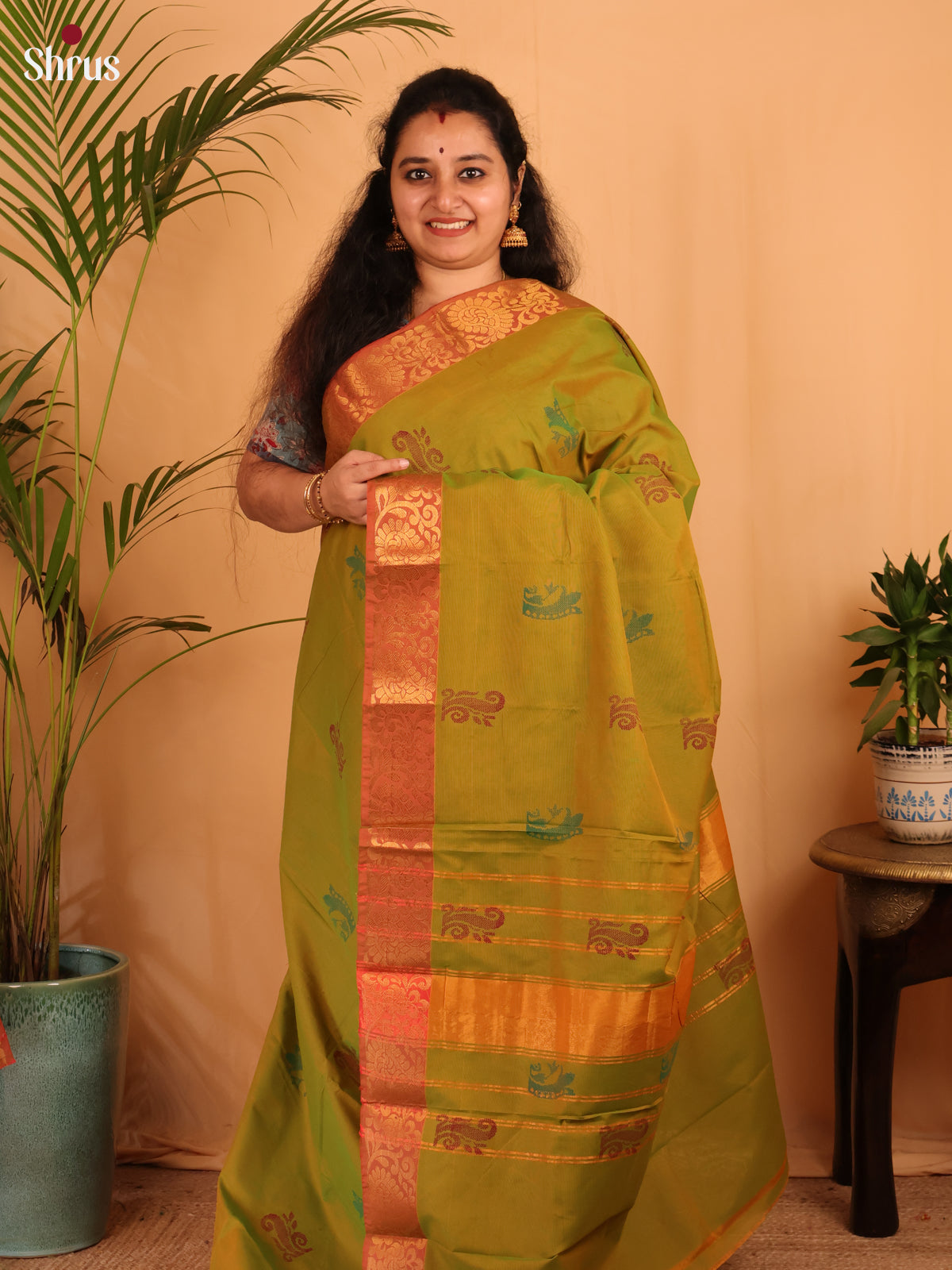 Green & Brick - Chettinad Cotton Saree