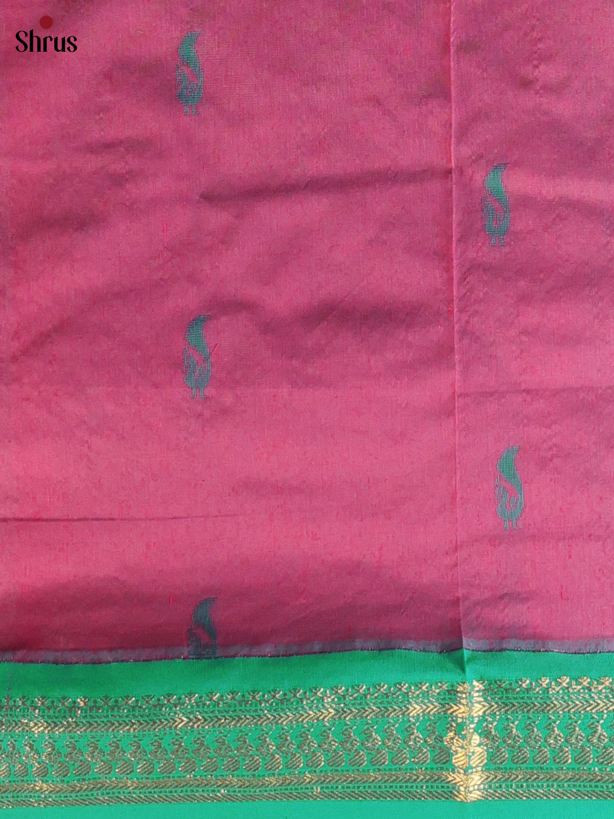 Purple & Green - Kalyani Cotton salwar unstitch