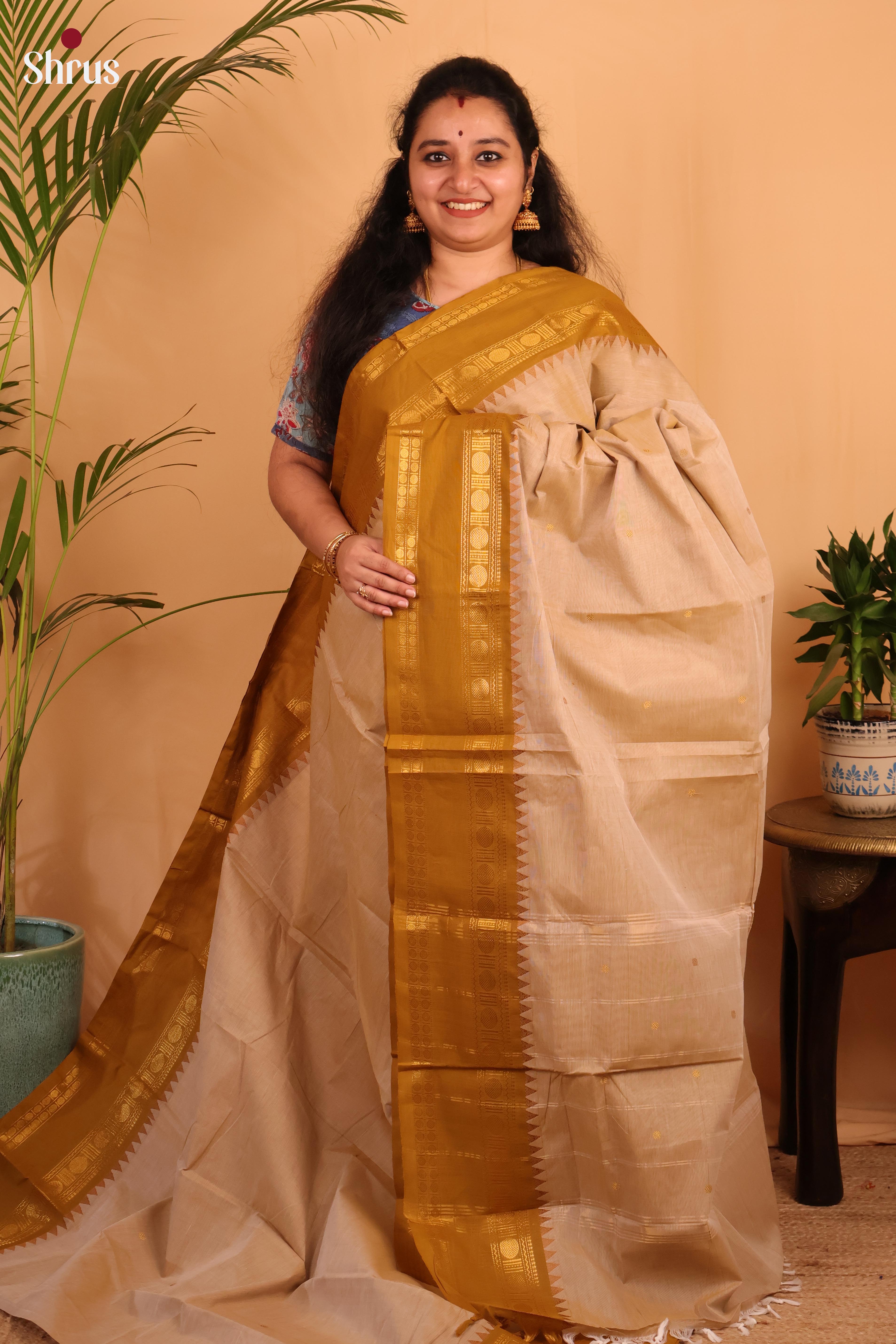 Cream & Mustard - Chettinad Cotton