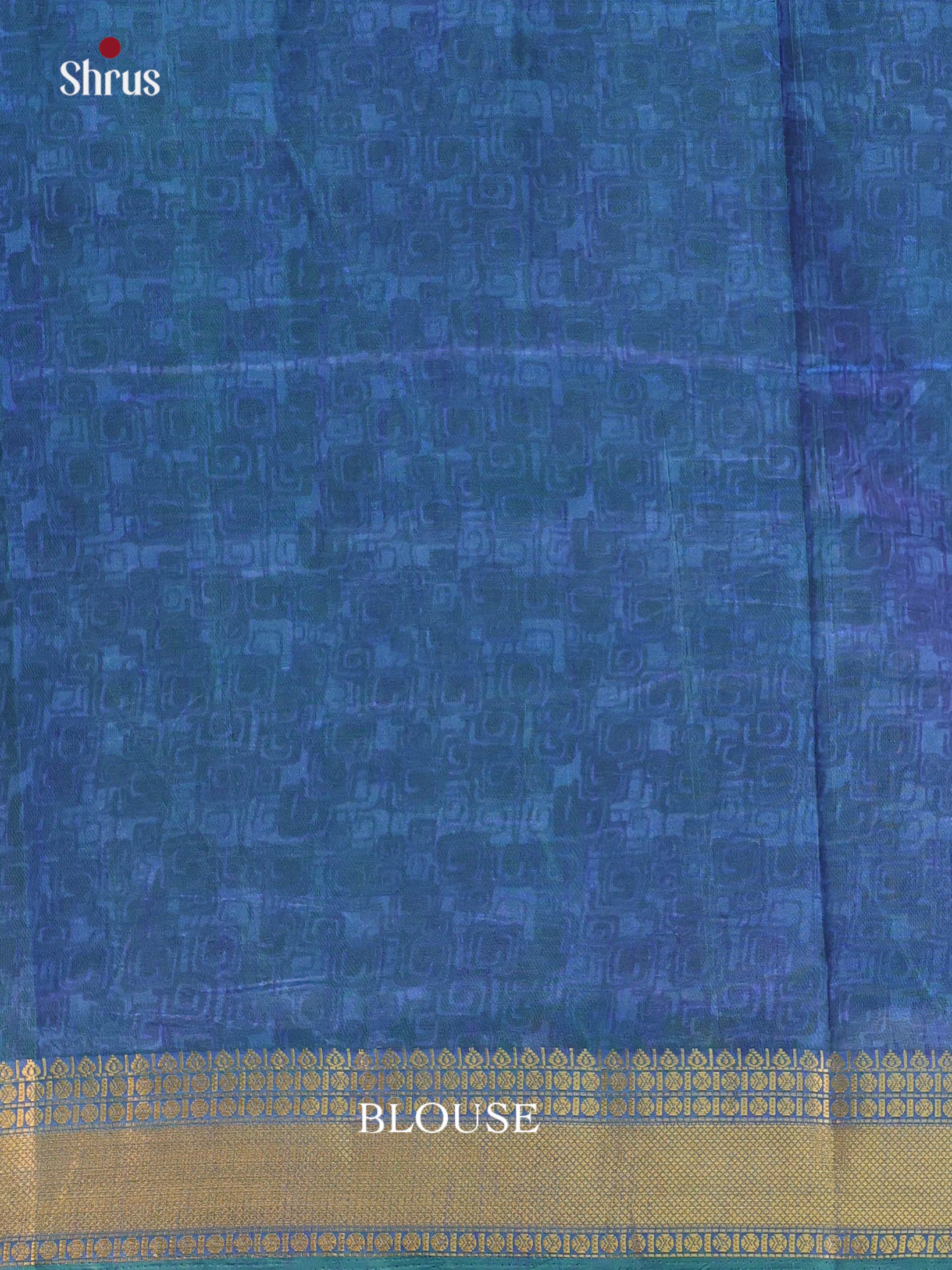 Teal & Blue - Semi Patola Saree - Shop on Shrus.com