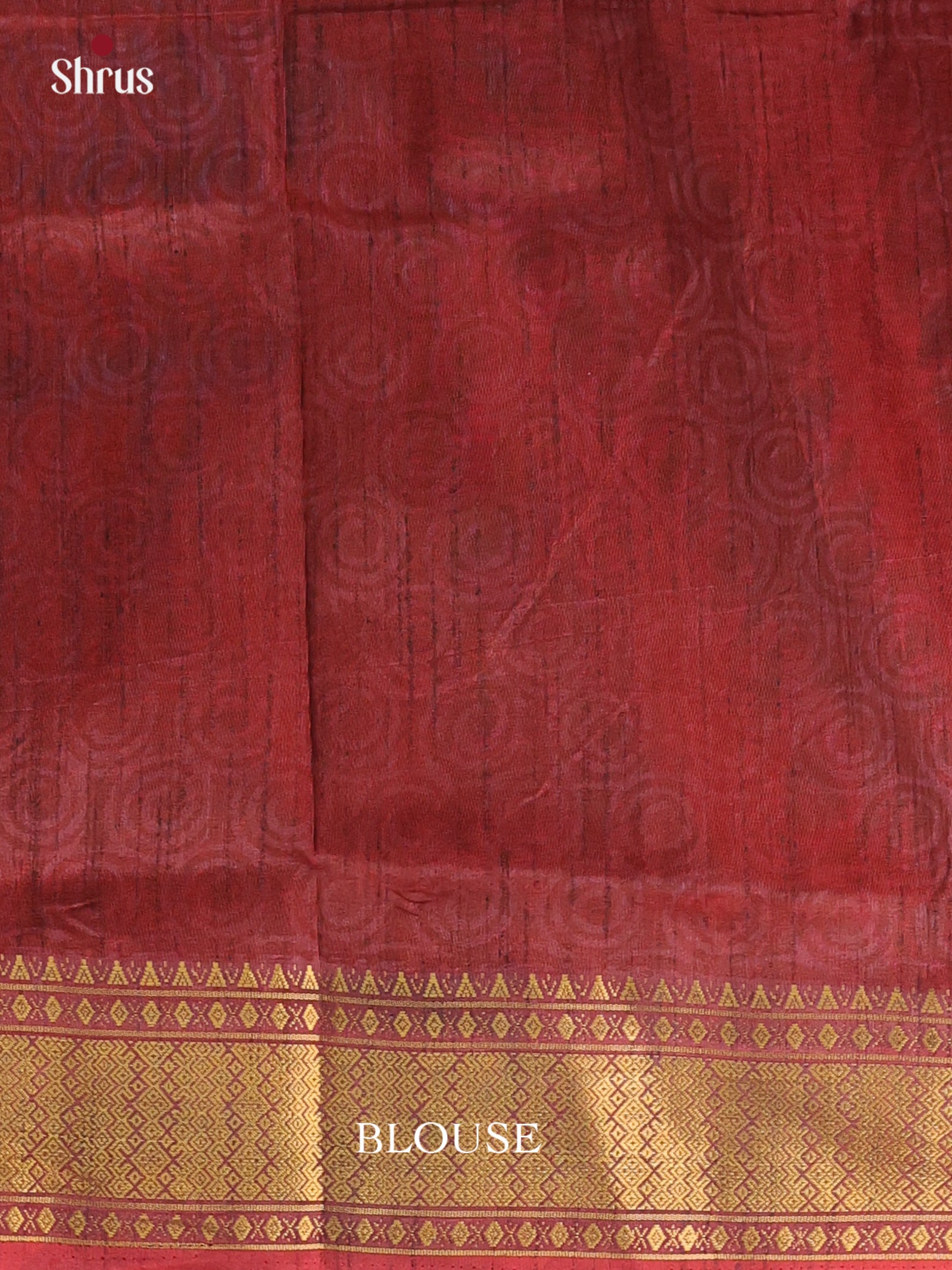 Red & Maroon - Semi Patola Saree