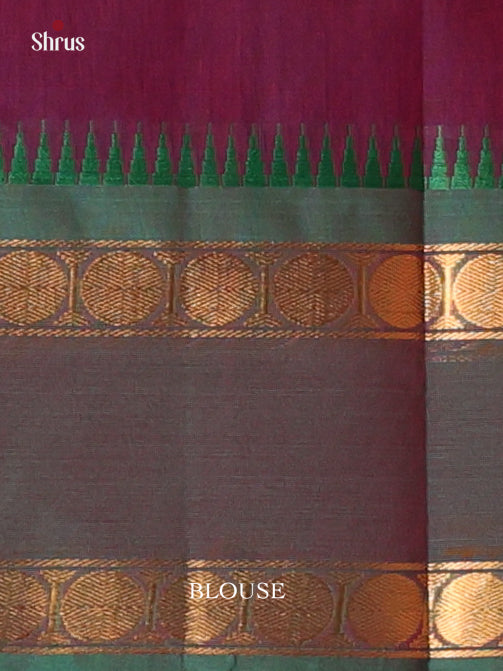 Violet & Green - Chettinad Cotton Saree