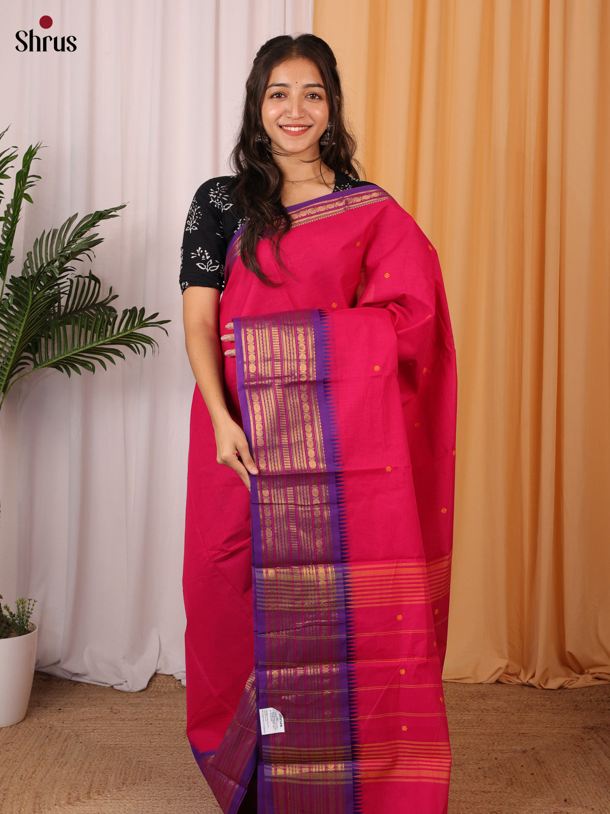 Pink & Purple- Chettinad Cotton Saree