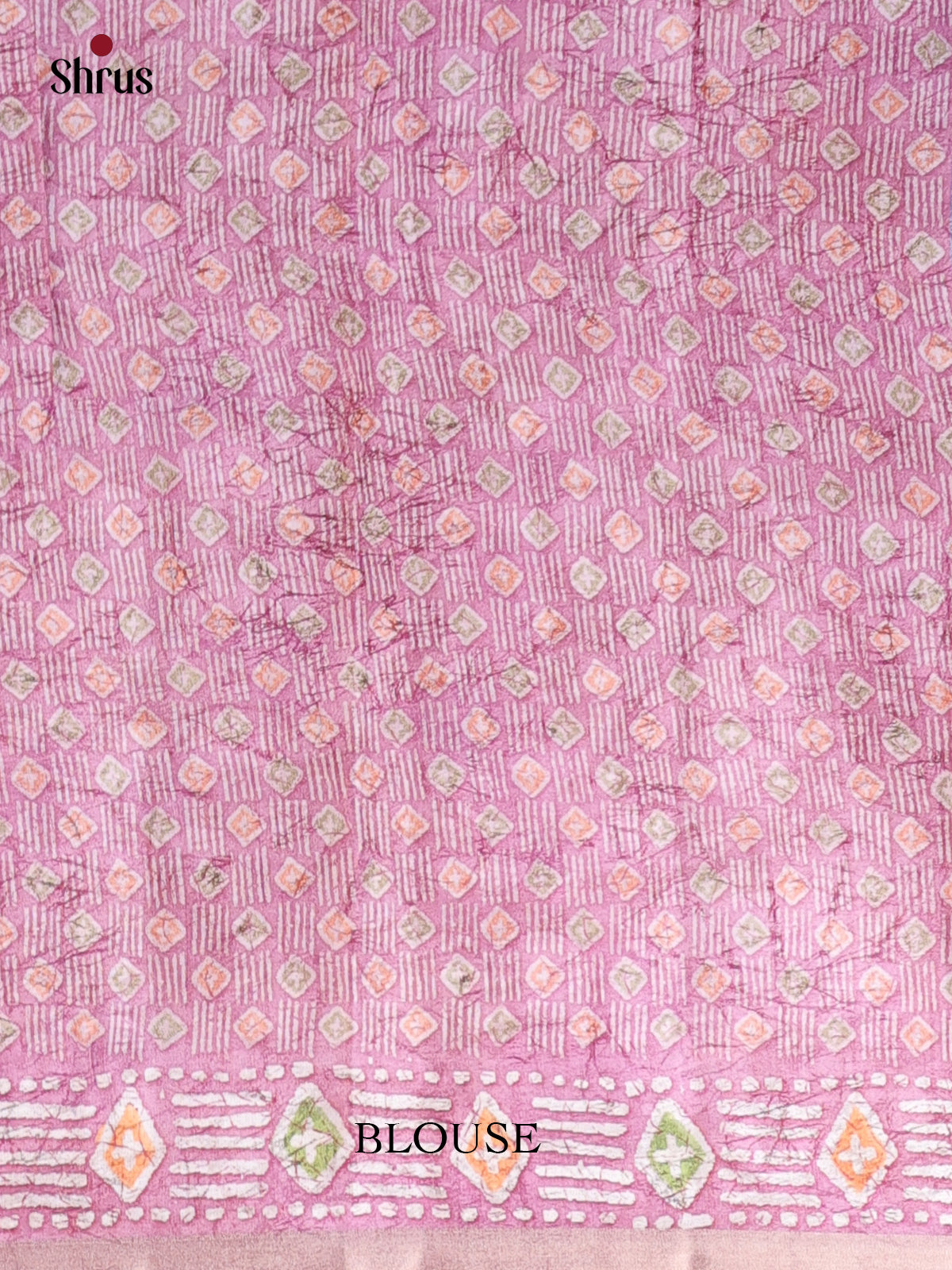 Blue & Pink  - Semi Tussar Saree