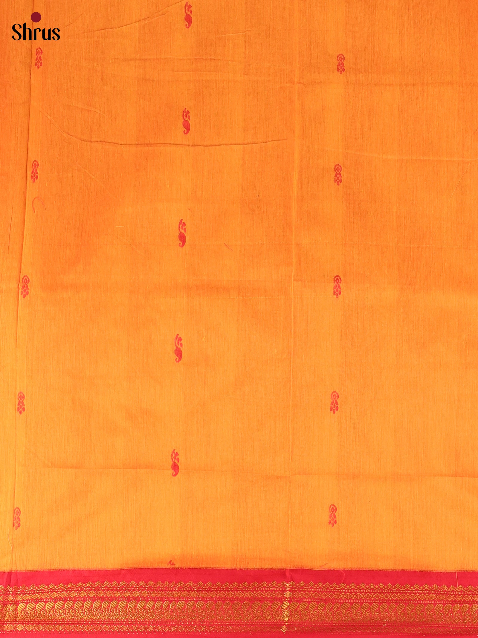 Orange & Red - Kalyani Cotton salwar unstitch