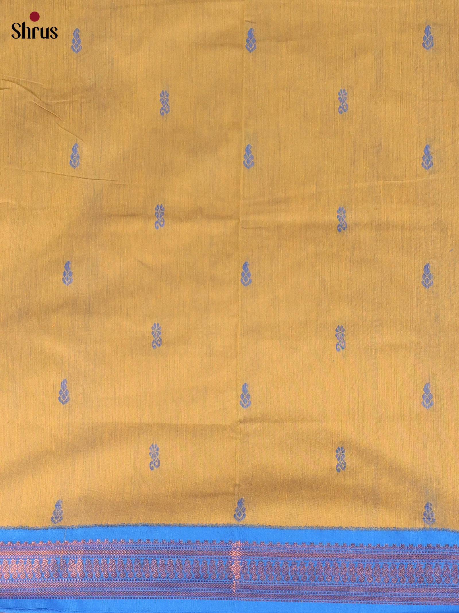 Mustard & Blue - Kalyani Cotton salwar unstitch