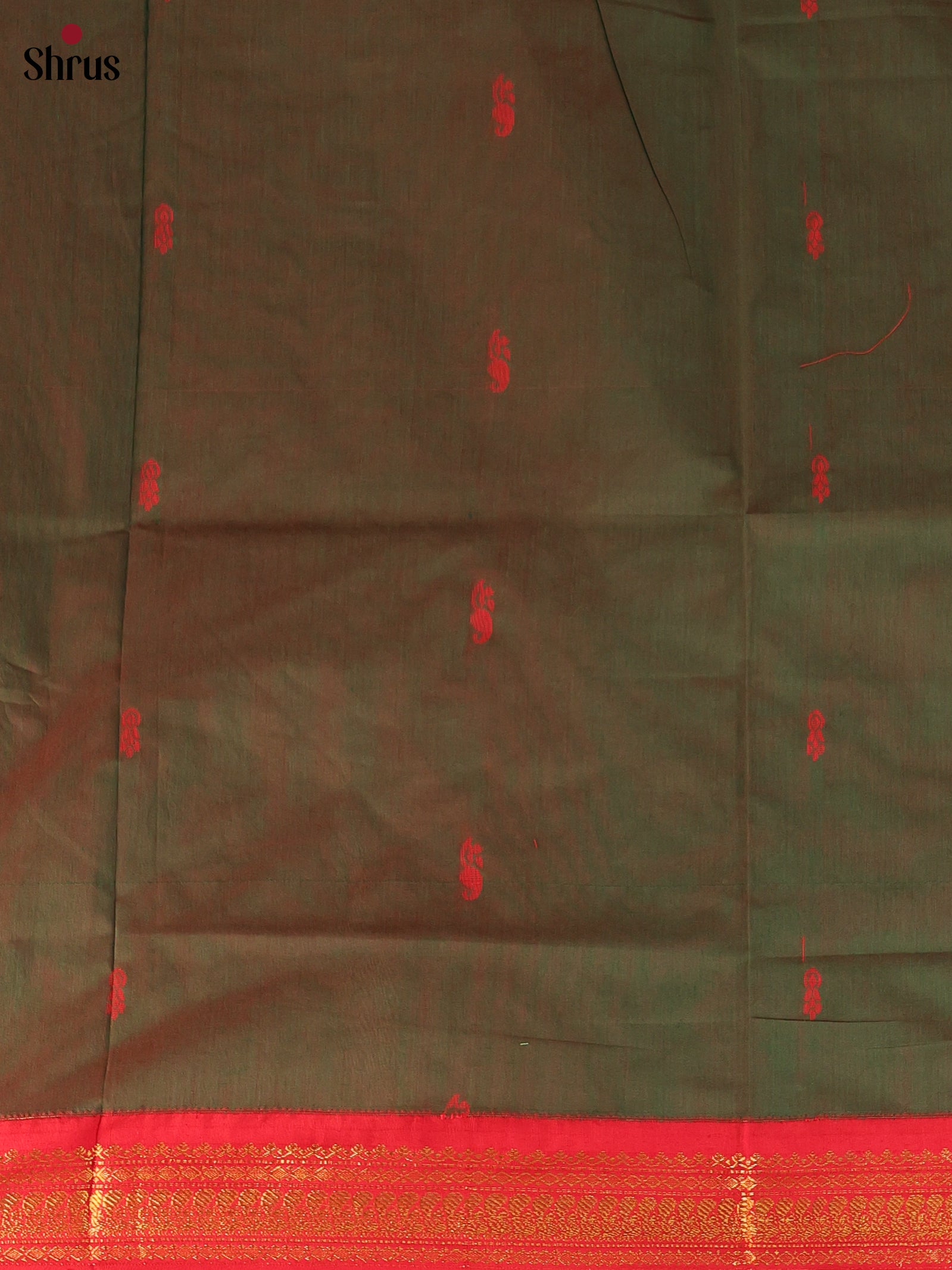 Green & Red - Kalyani Cotton salwar unstitch