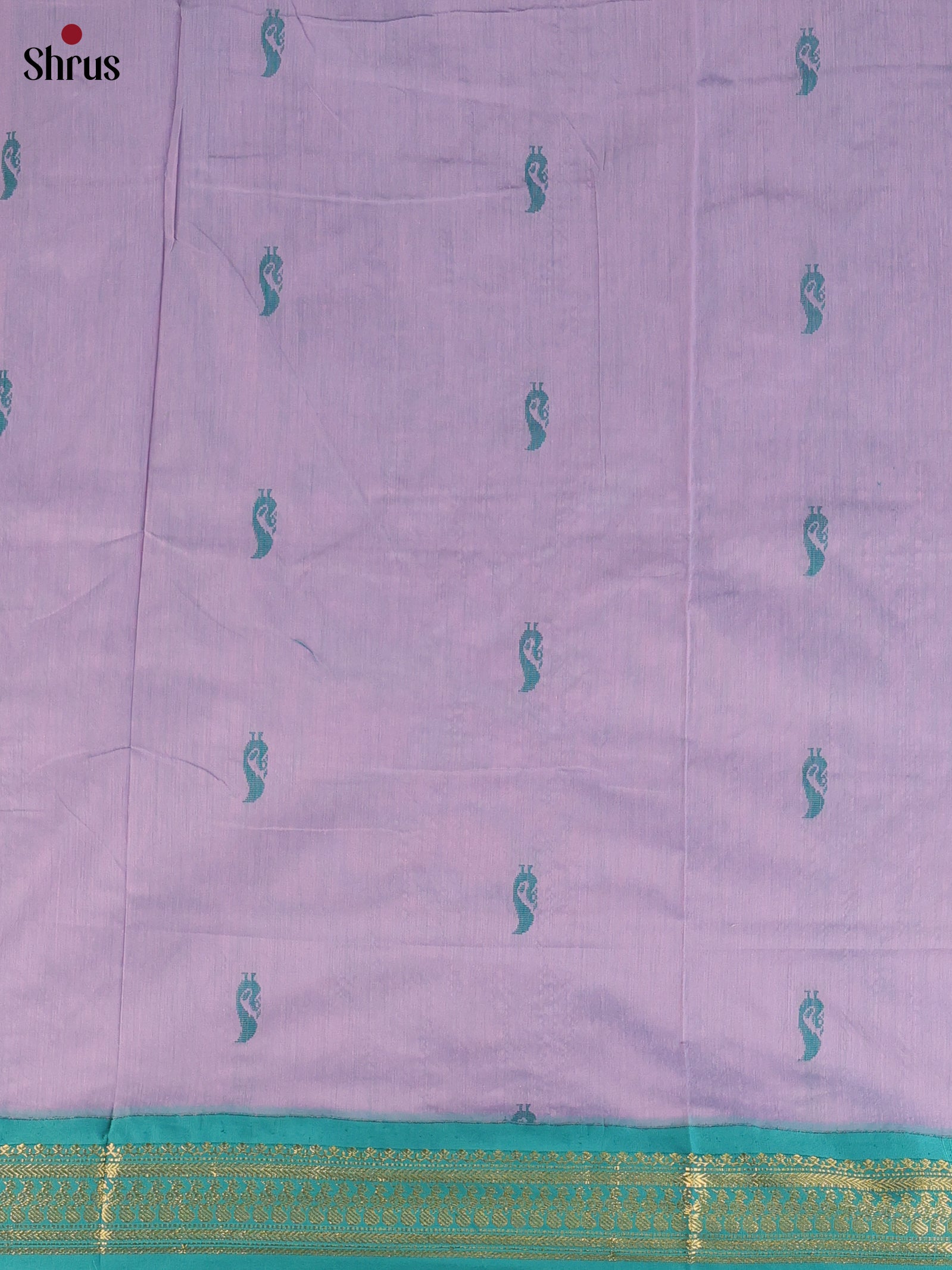 Lavender & Green - Kalyani Cotton salwar unstitch