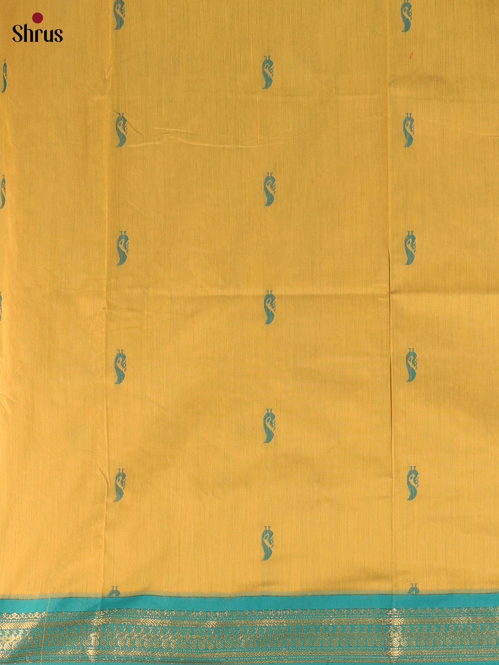 Yellow & Green - Kalyani Cotton salwar unstitch