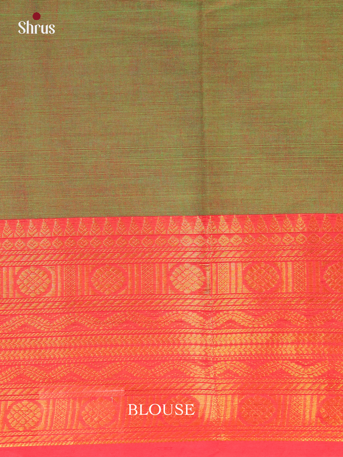 Green & Red - Blouse Bit Saree