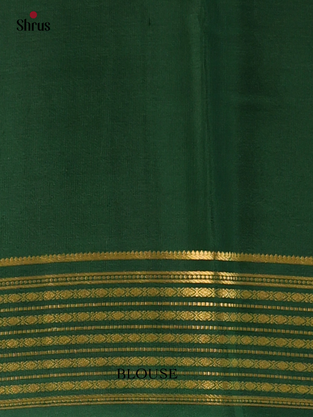 Cream & Green- Mysore Silk Saree