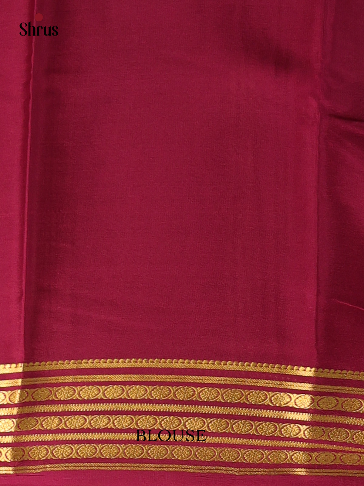 Pink  & Wine - Mysore Silk Saree