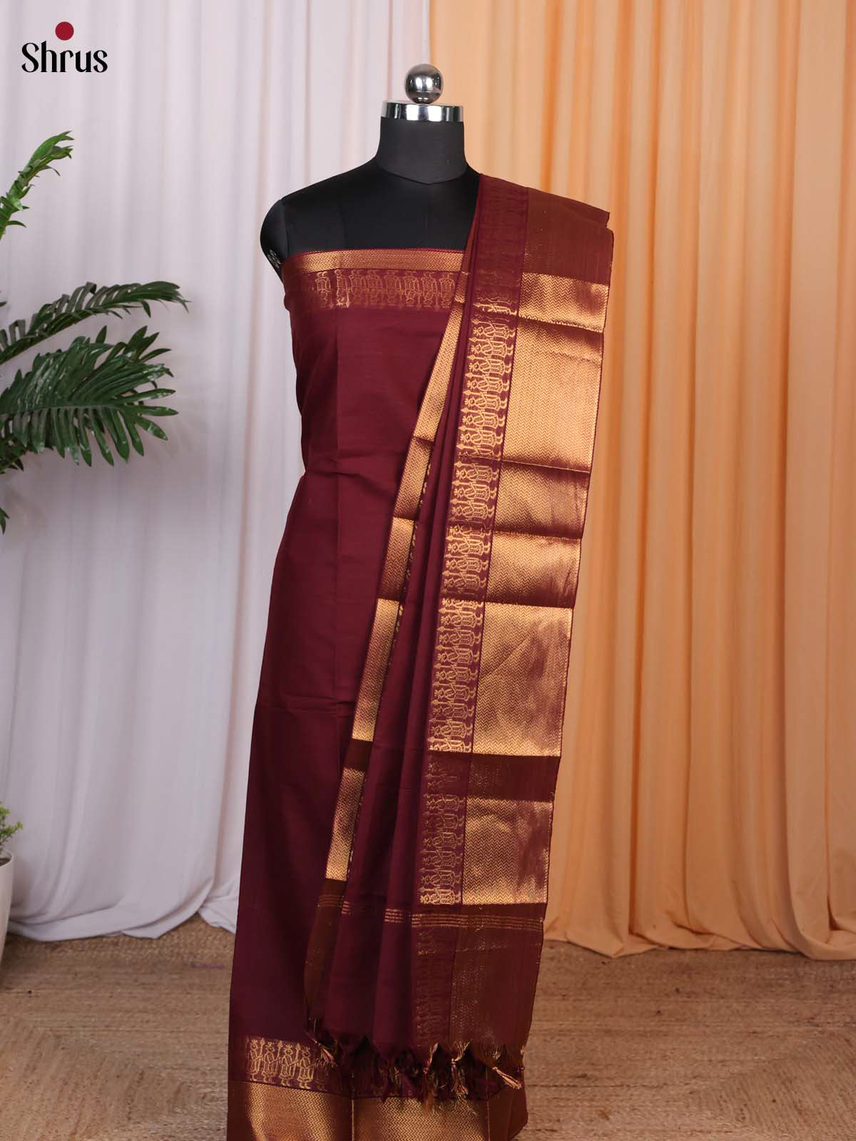 CLS11006 - chettinad top & dupatta combo - Shop on Shrus.com