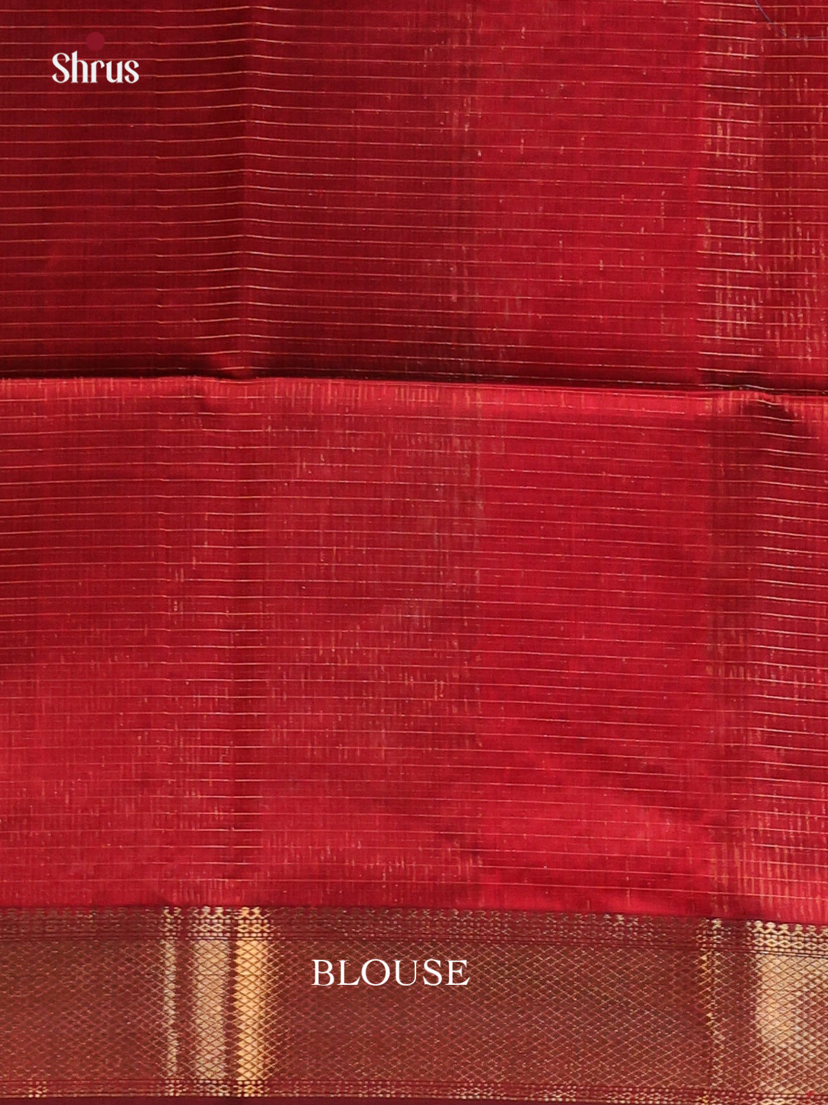 Red & Brown - Maheshwari silkcotton Saree - Shop on Shrus.com