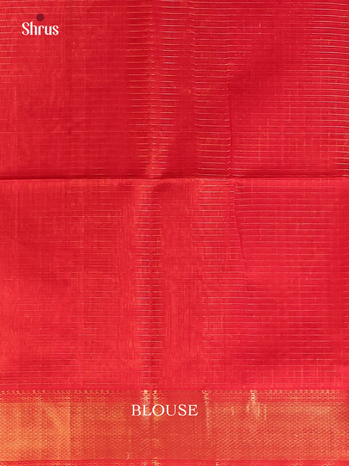Red(single Tone) - Maheshwari silkcotton Saree - Shop on Shrus.com