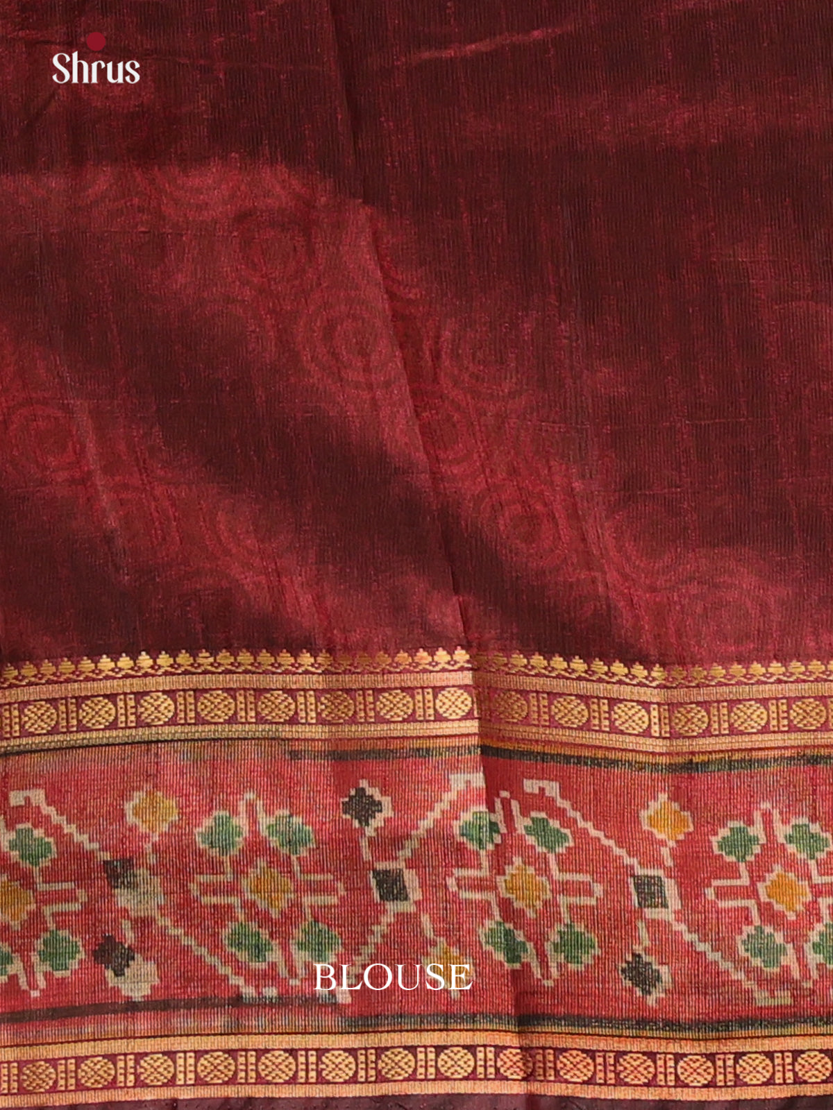 Black & Maroon - Semi Patola Saree - Shop on Shrus.com