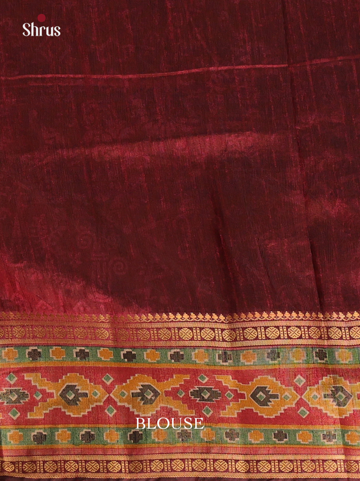 Black & Maroon - Semi Patola Saree - Shop on Shrus.com
