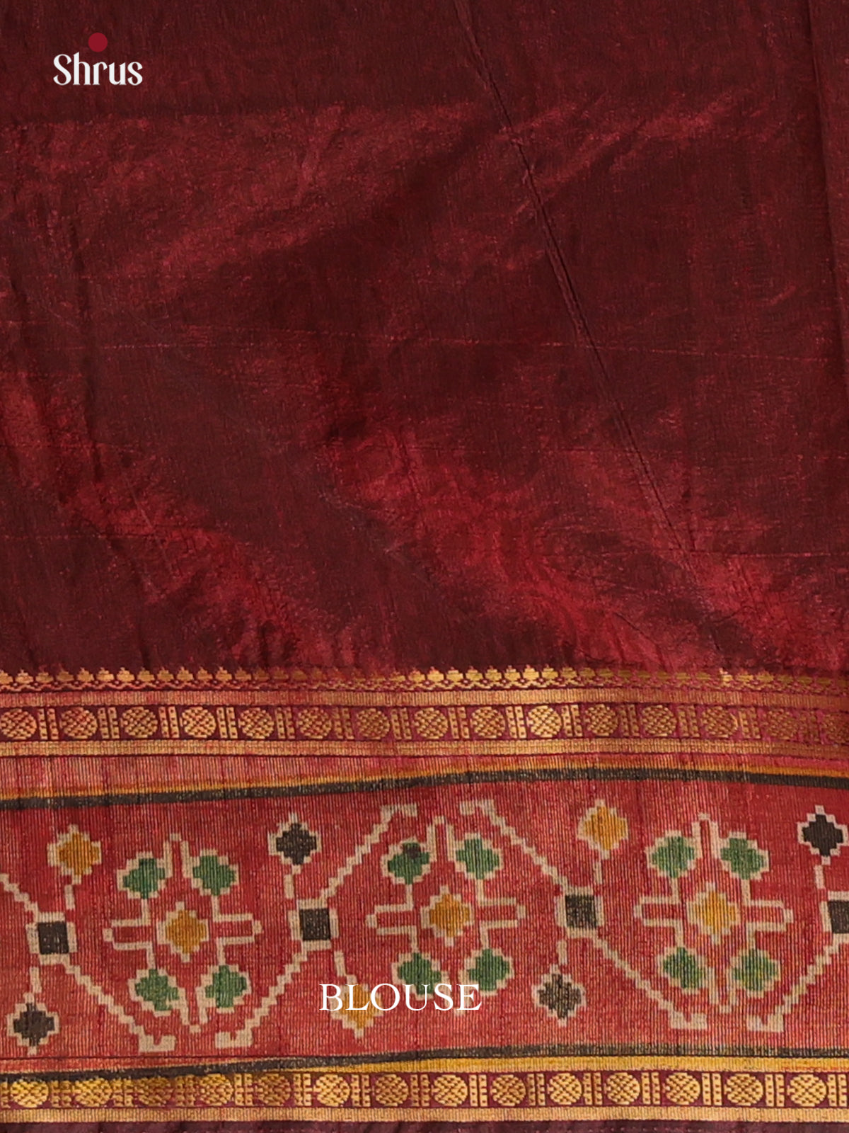 Black & Maroon - Semi Patola Saree - Shop on Shrus.com