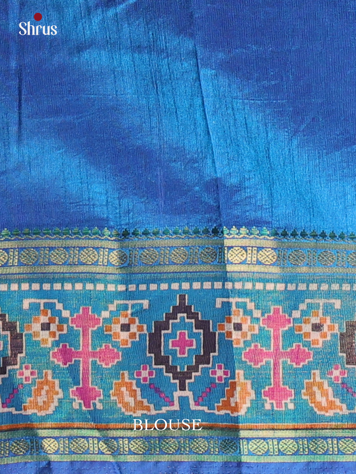 Violet & Blue - Semi Patola Saree