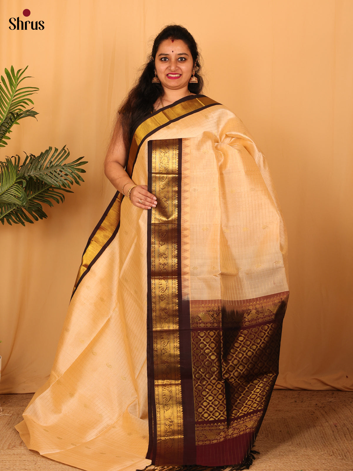 CLS23128 - Silk Cotton Saree - Shop on Shrus.com