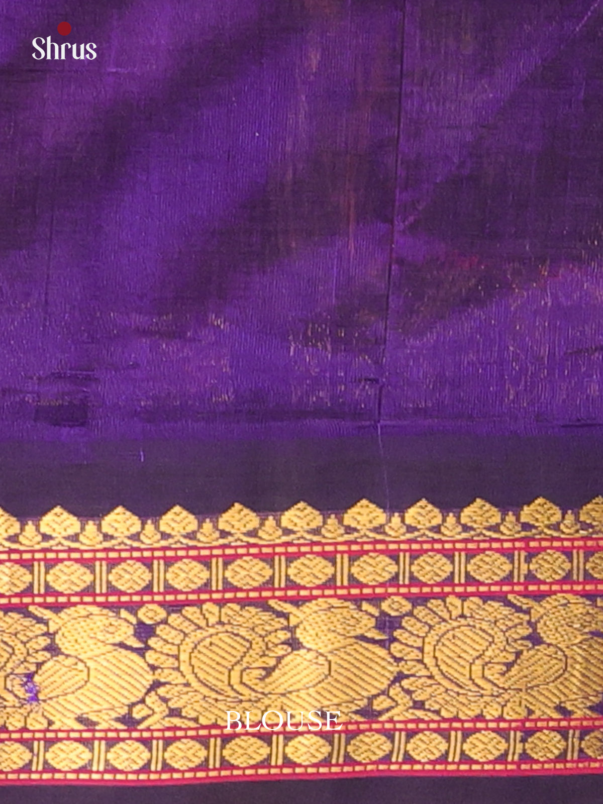 Teal Green & Violet - Silk Cotton Saree